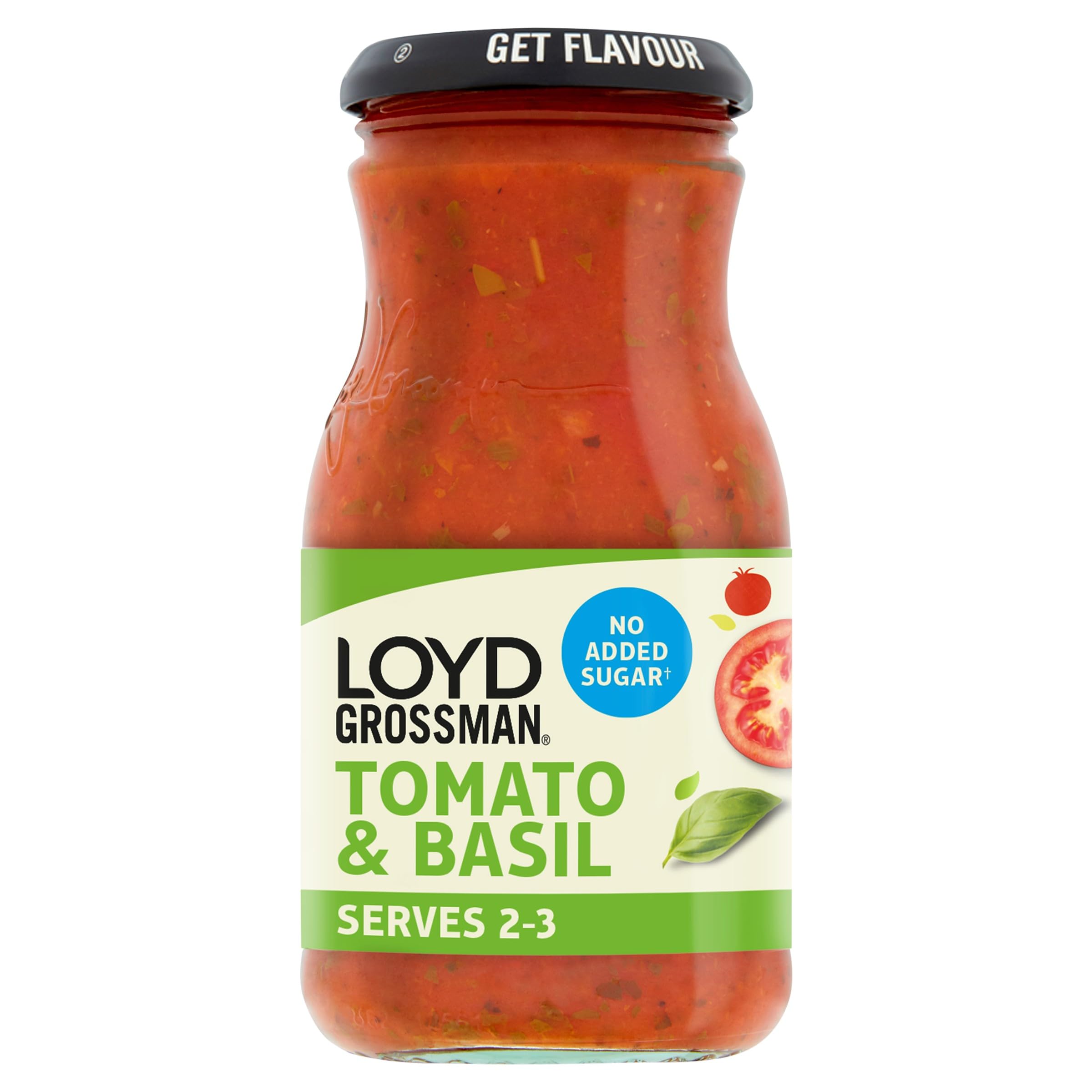 Loyd Grossman - No Added Sugar Italian Tomato & Basil Sauce 350g Jar 1