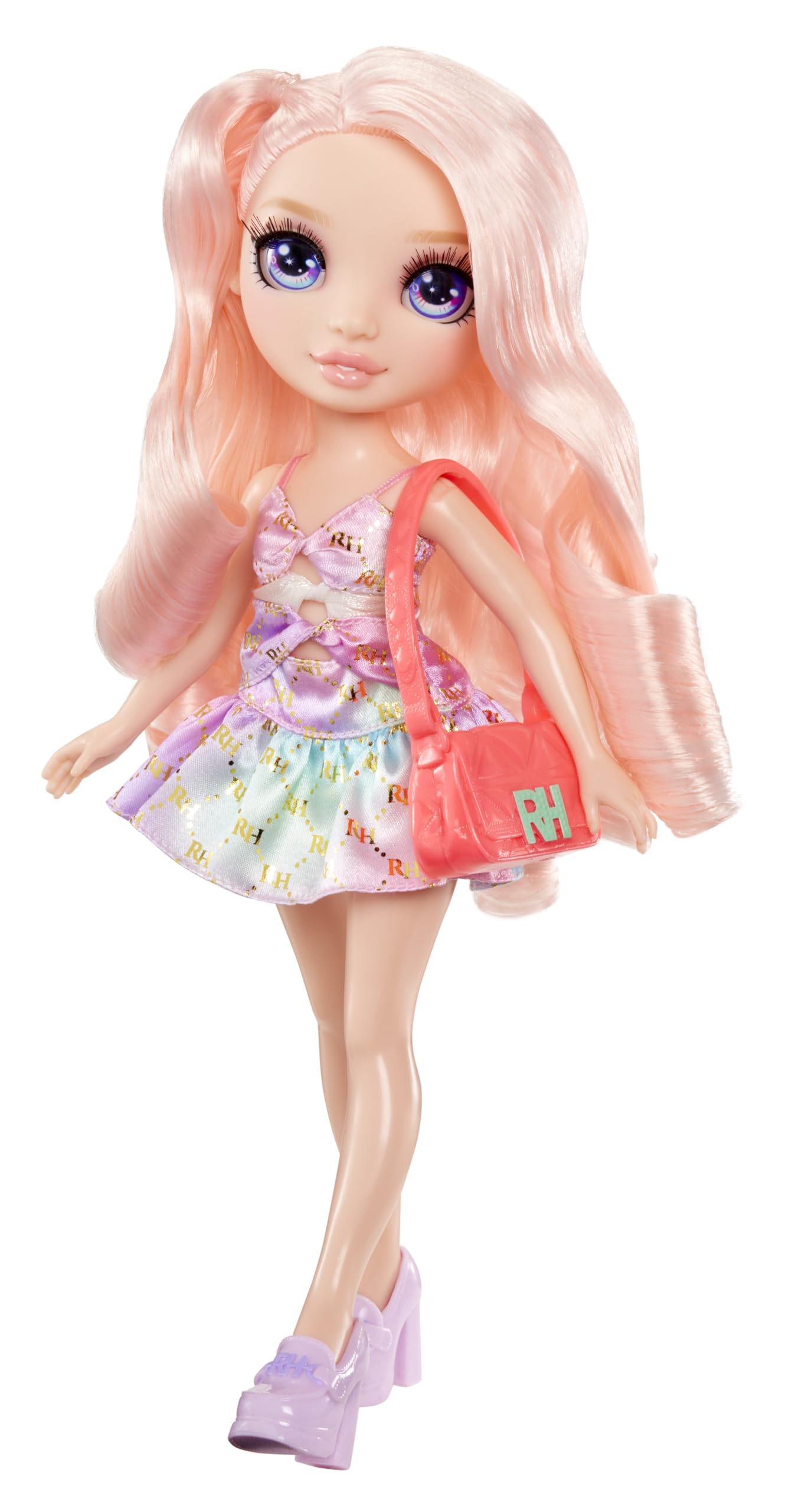 Rainbow High Bella Fashion Doll - 11-inch Posable Figure with Pink Outfit & Handbag | Ages 4+