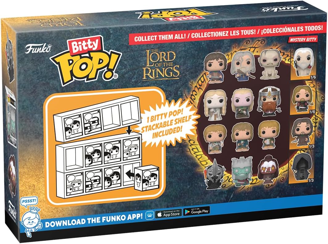 Funko Bitty Pop! Lord Of the Rings - Witch King 4PK and A Surprise Mystery Mini