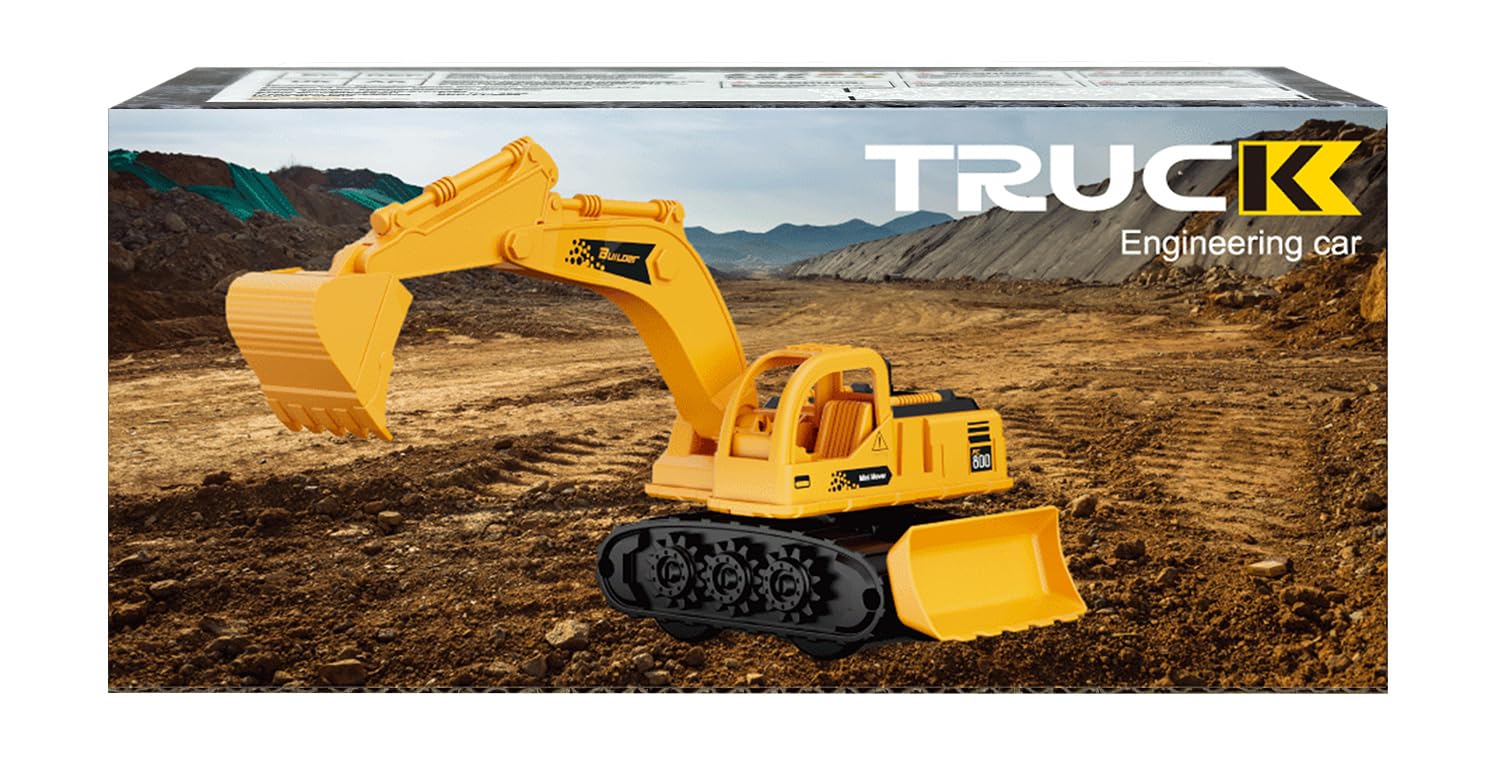 GizmoVine Kids Digger Toy - 2-in-1 Friction-Powered Excavator for Ages 3+ 6