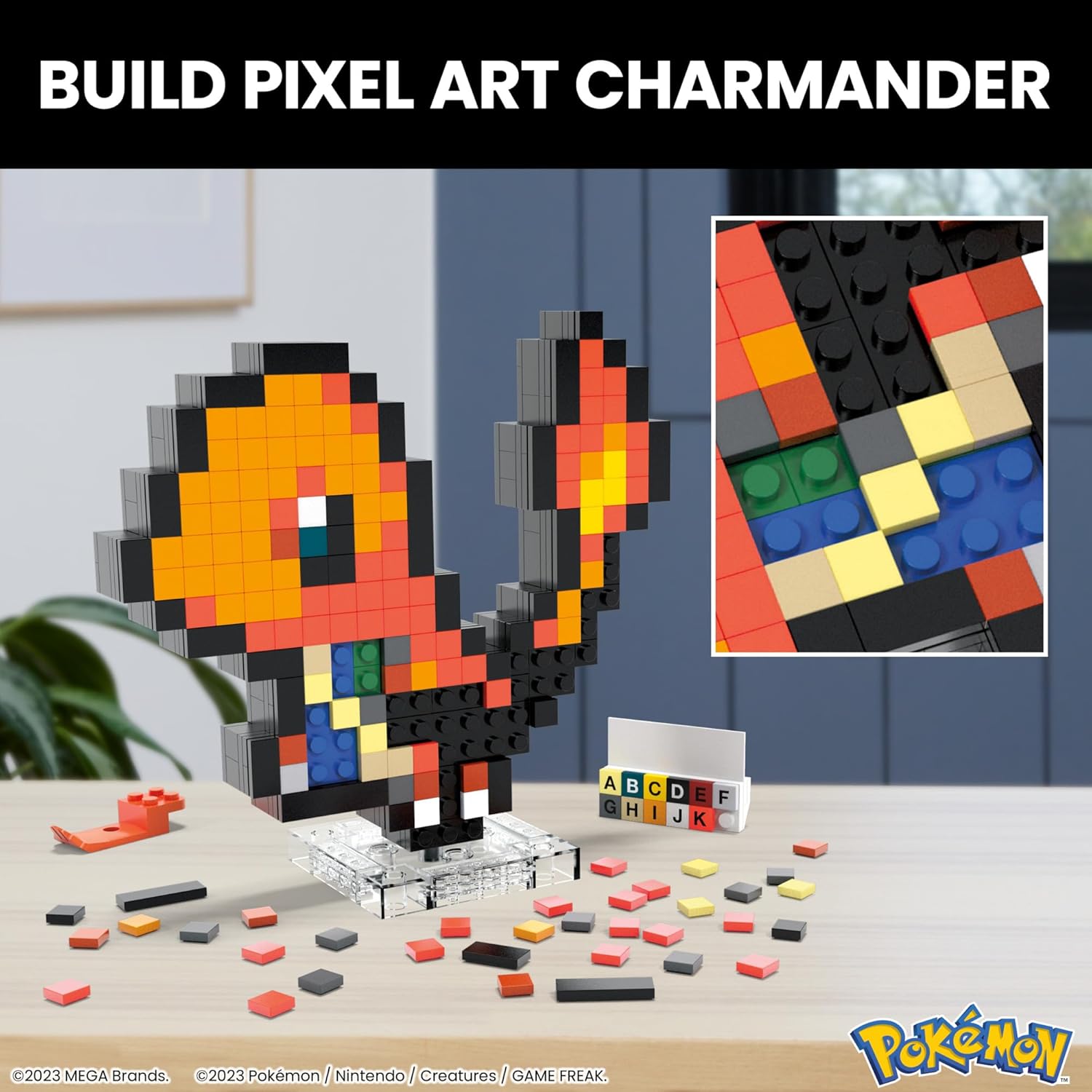 MEGA Pokémon Charmander Building Set - 349-Piece Pixel Art Figure for Adult Collectors 4