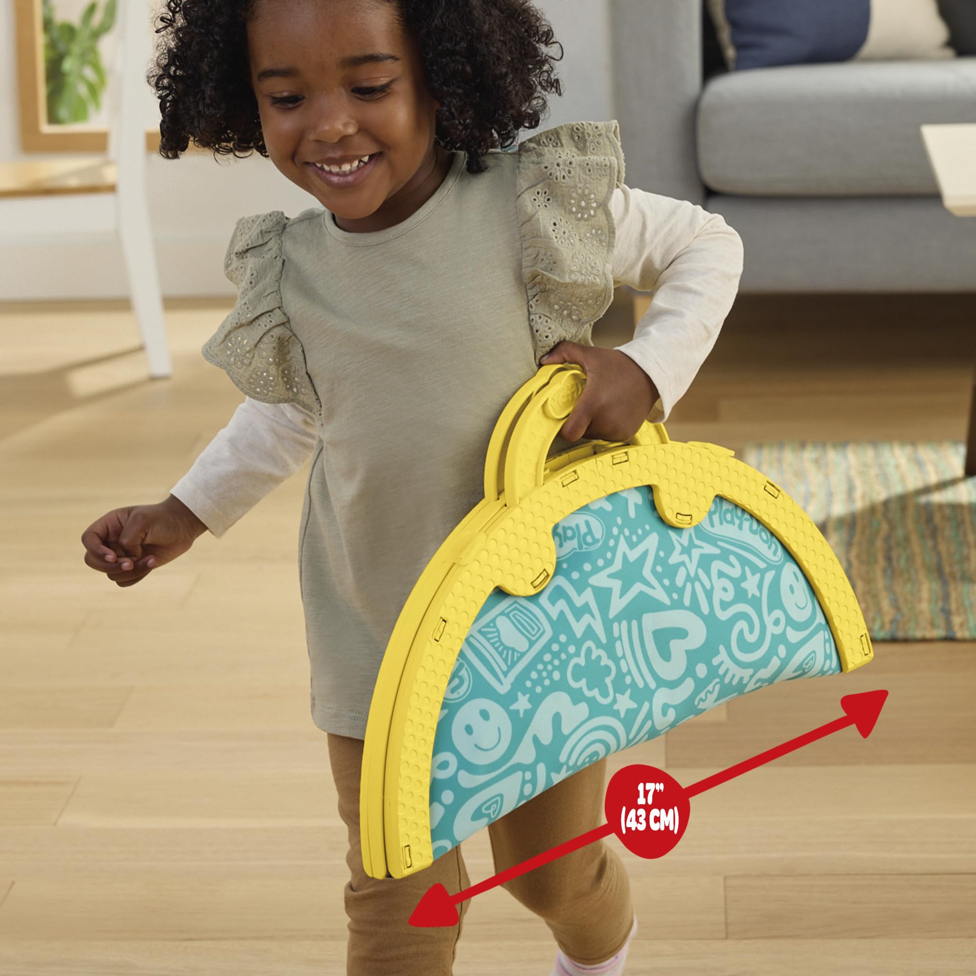 Play-Doh Fold and Go Playmat Starter Playset - Includes 19 Tools & 4 Cans of Compound, Ages 3+ 6