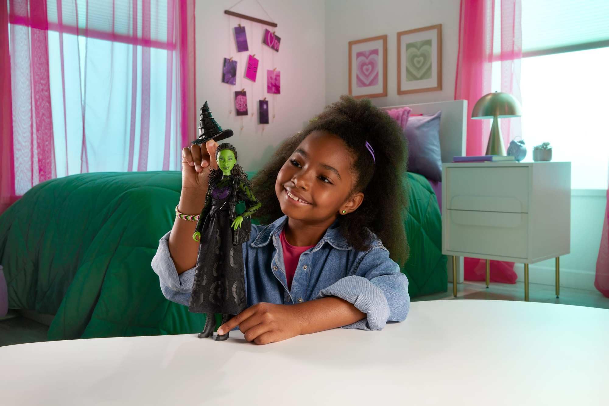 Mattel Elphaba Fashion Doll - 11.4 Inch, Ages 4+, Green Skin, Braided Hair, Removable Outfit 2