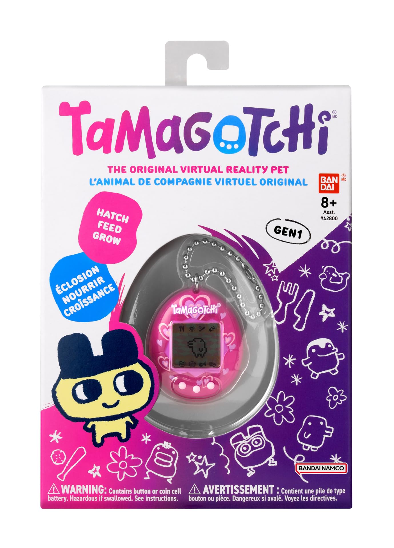 Bandai Tamagotchi Original Lots of Love Shell - Retro Electronic Pet Toy for Kids & Adults 4
