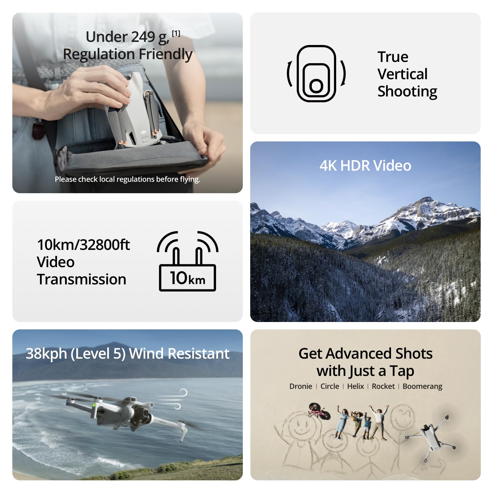 DJI Mini 3 Fly More Combo (DJI RC) – Lightweight Drone with 4K Camera, 3 Batteries, and 114-min Flight Time 6