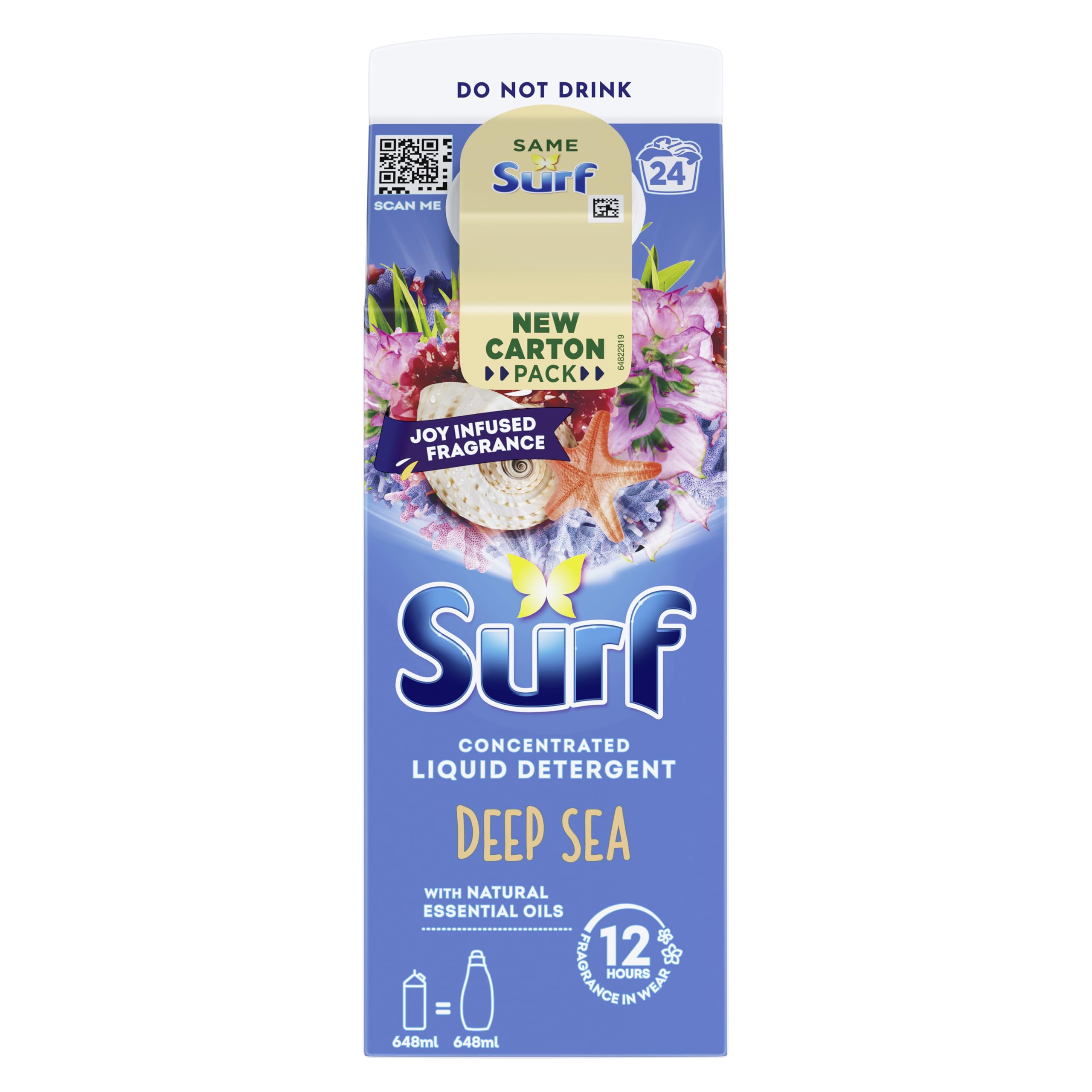 Surf - Deep Sea Laundry Washing Liquid Detergent (648 ml) 8