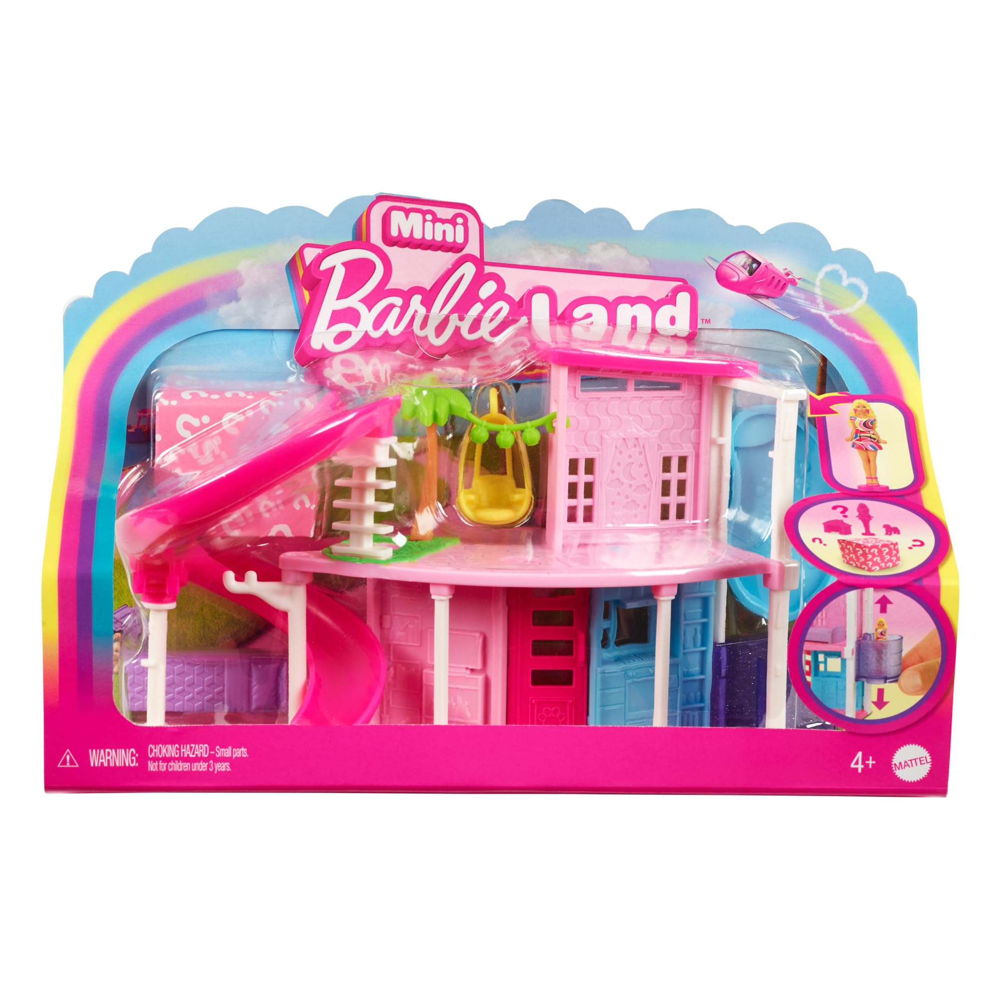 Mini BarbieLand Doll House Playset - 1.5-inch Surprise Doll with Pet, Ages 4+ 7