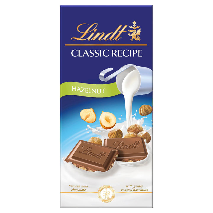 Lindt Classic Recipe Milk Hazelnut Chocolate Bar 100g