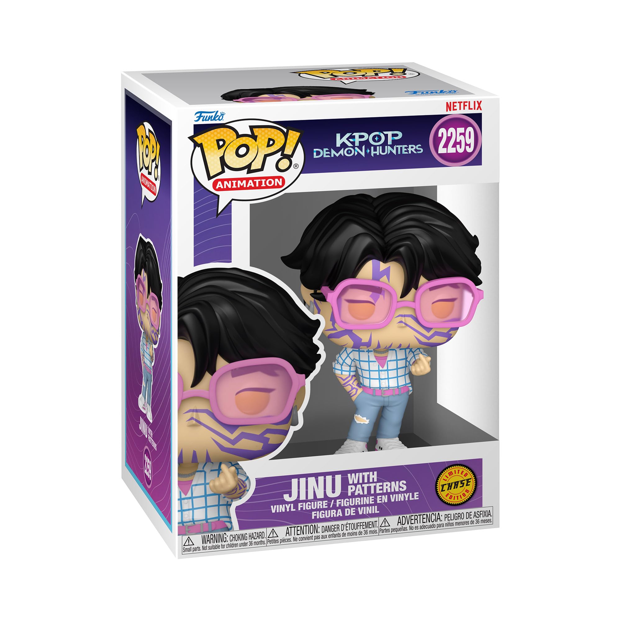 Funko Pop! Animation: KPop Demon Hunters - Jinu Vinyl Figure | Approx. 3.75 Inches | Limited Chase Variant Available 5