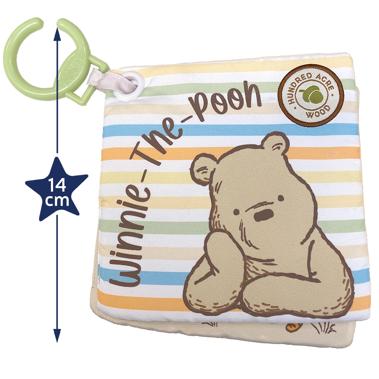Rainbow Designs Disney Winnie the Pooh Baby Cloth Book - Touch and Feel Sensory Toy for 0-10 Years 4