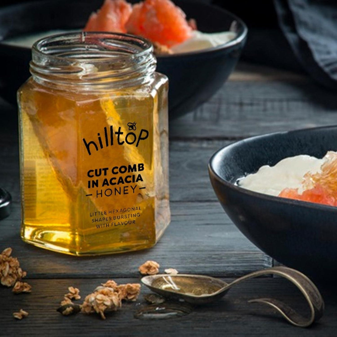 Hilltop Honey - Cut Comb in Acacia Honey 340g