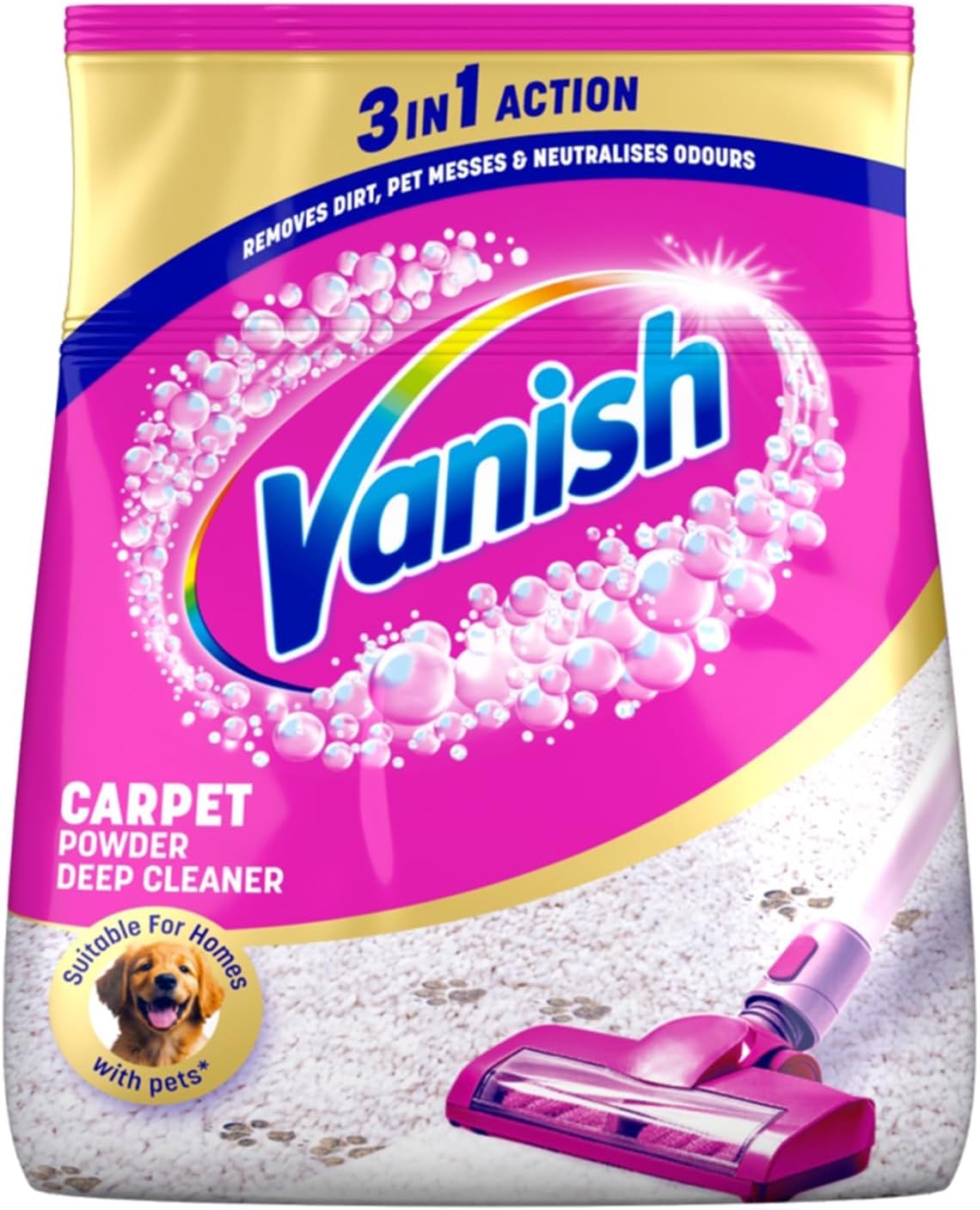 Vanish Gold Oxi Action Upholstery & Carpet Cleaner Powder for Dirt & Pet Messes | 650g
