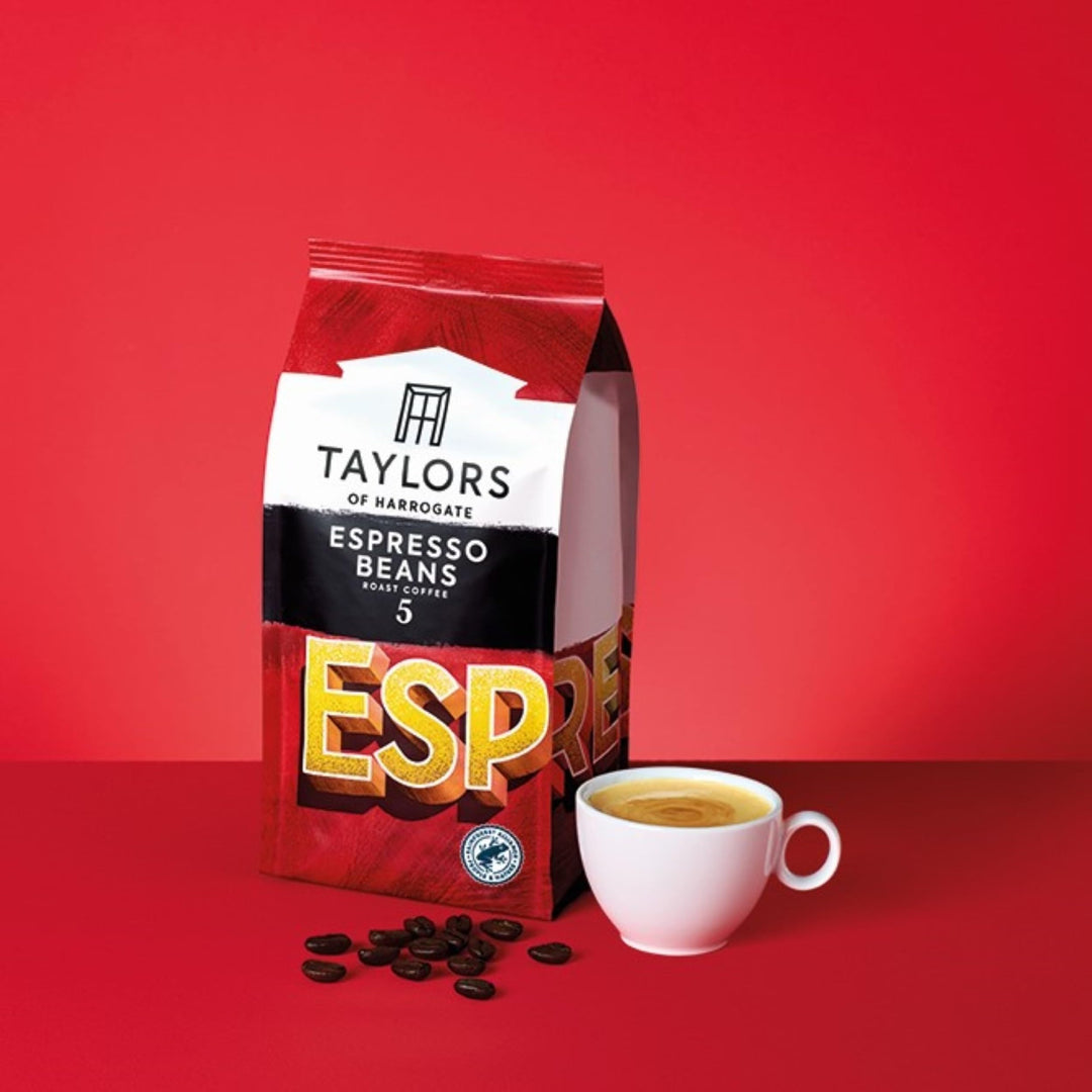 Taylors of Harrogate Espresso Beans, 1kg - Whole Roasted Arabica Coffee