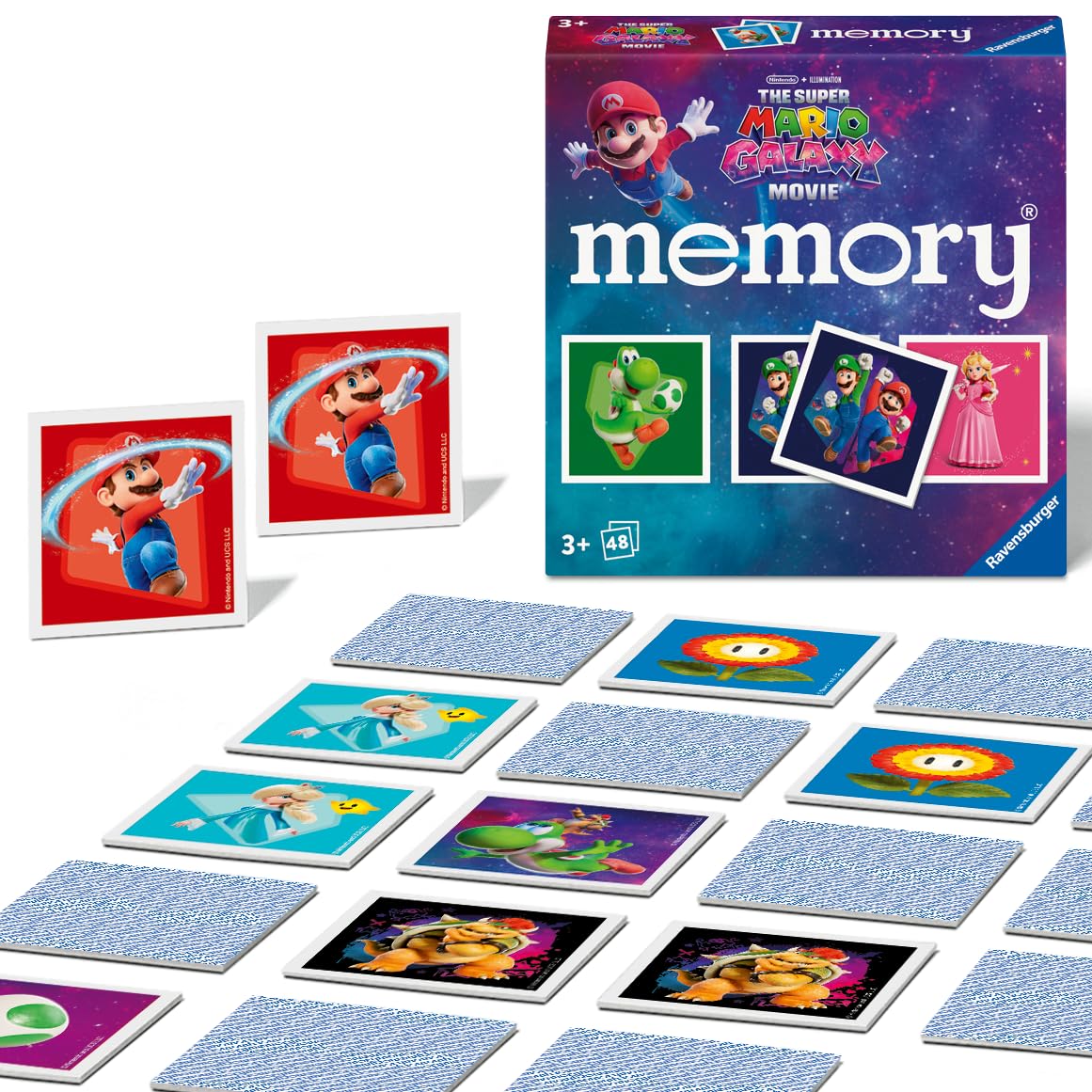 Ravensburger Super Mario 2 Mini Memory Game - Matching Pairs for Kids Ages 3+ | 48 Cards