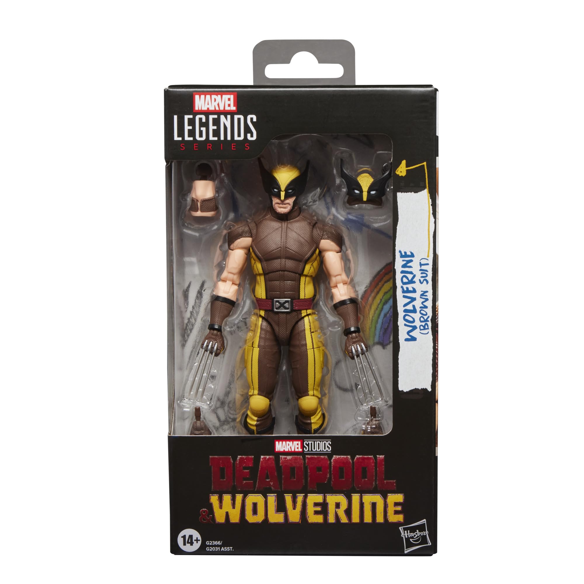 Marvel Legends Series Wolverine (Brown Suit) Action Figure | 6-Inch Scale | Ages 14+ 1