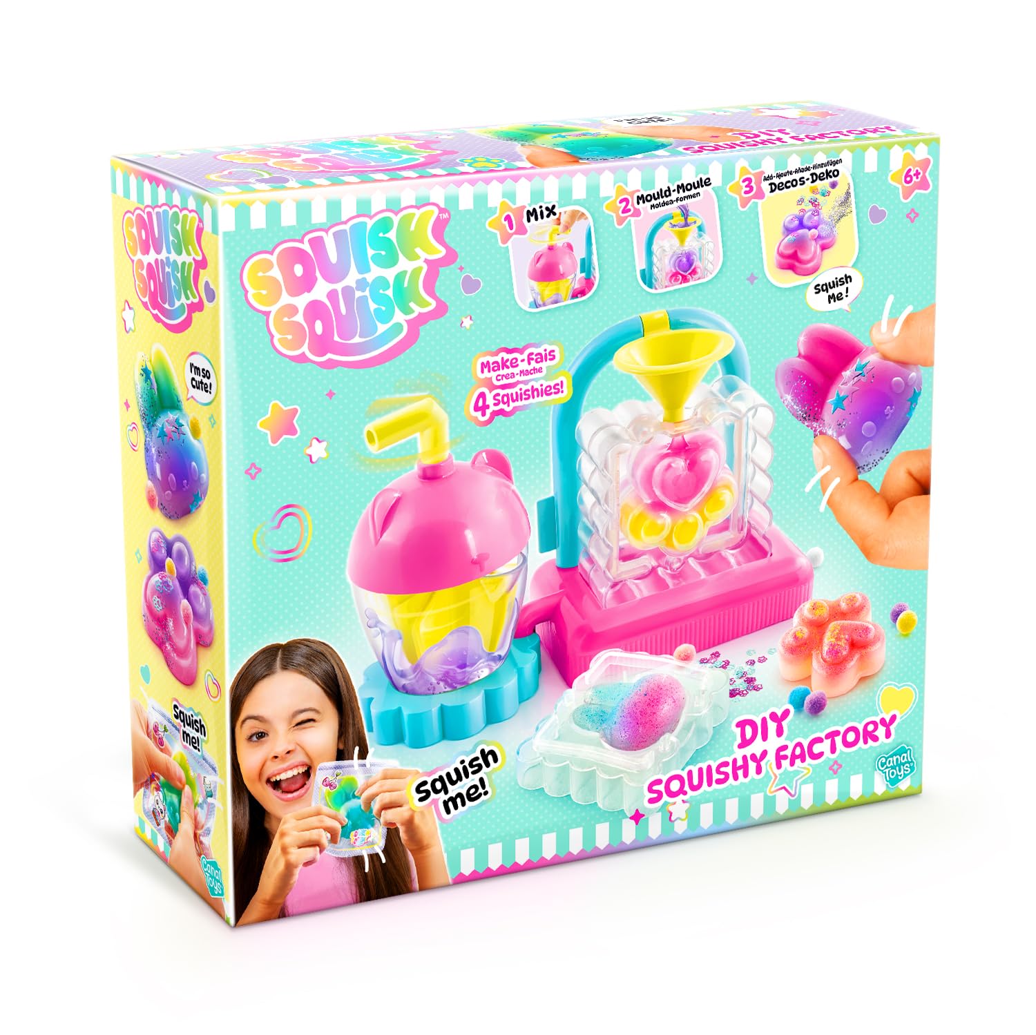 Canal Toys Squish Squish DIY Squishy Factory Craft Kit | Ages 7+ | Pink