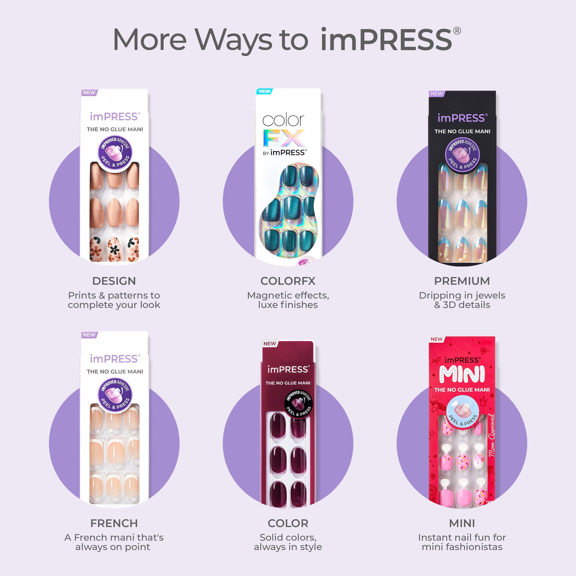 imPRESS Press-On Nails - CLOSE TO YOU | Pink Oval Short | 30 Count 6