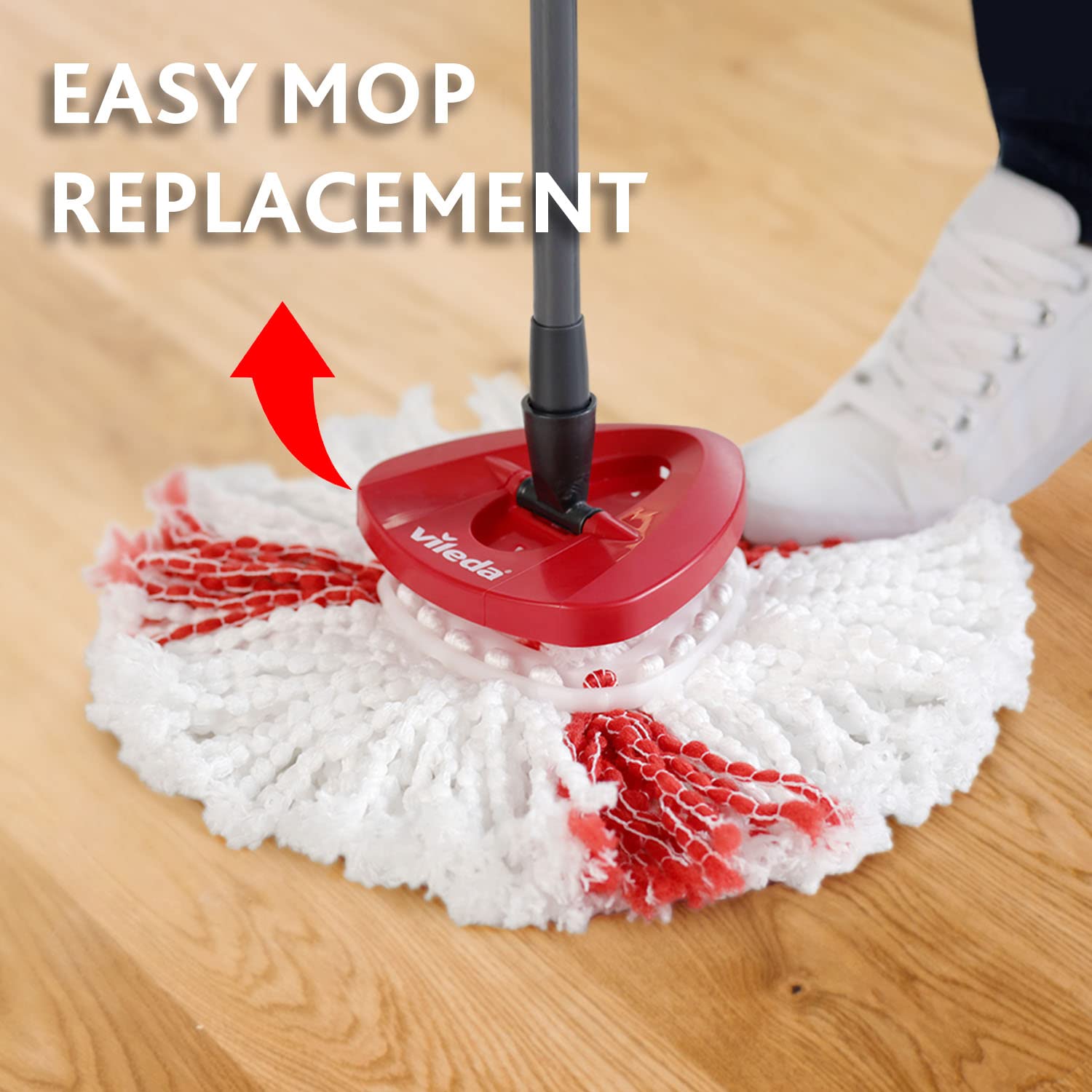 Vileda Turbo 2in1 Mop Head Replacement Refill - 2 Count | Removes 99% Bacteria | Washable Microfiber 7