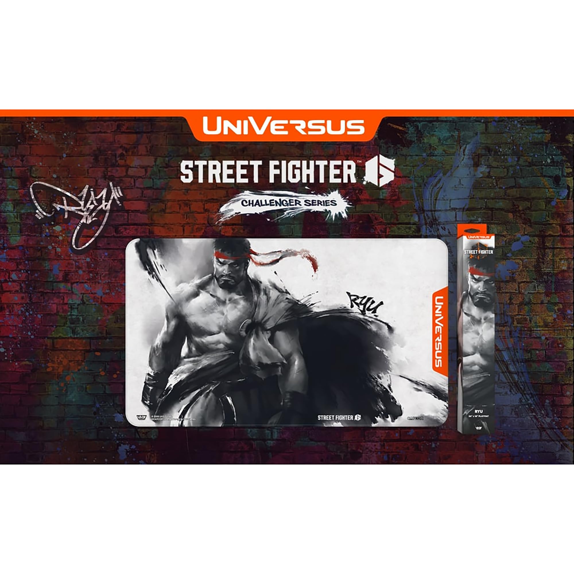 UniVersus Street Fighter 6: Challenger Series Playmat - Ryu | 24 x 14 Inch Neoprene