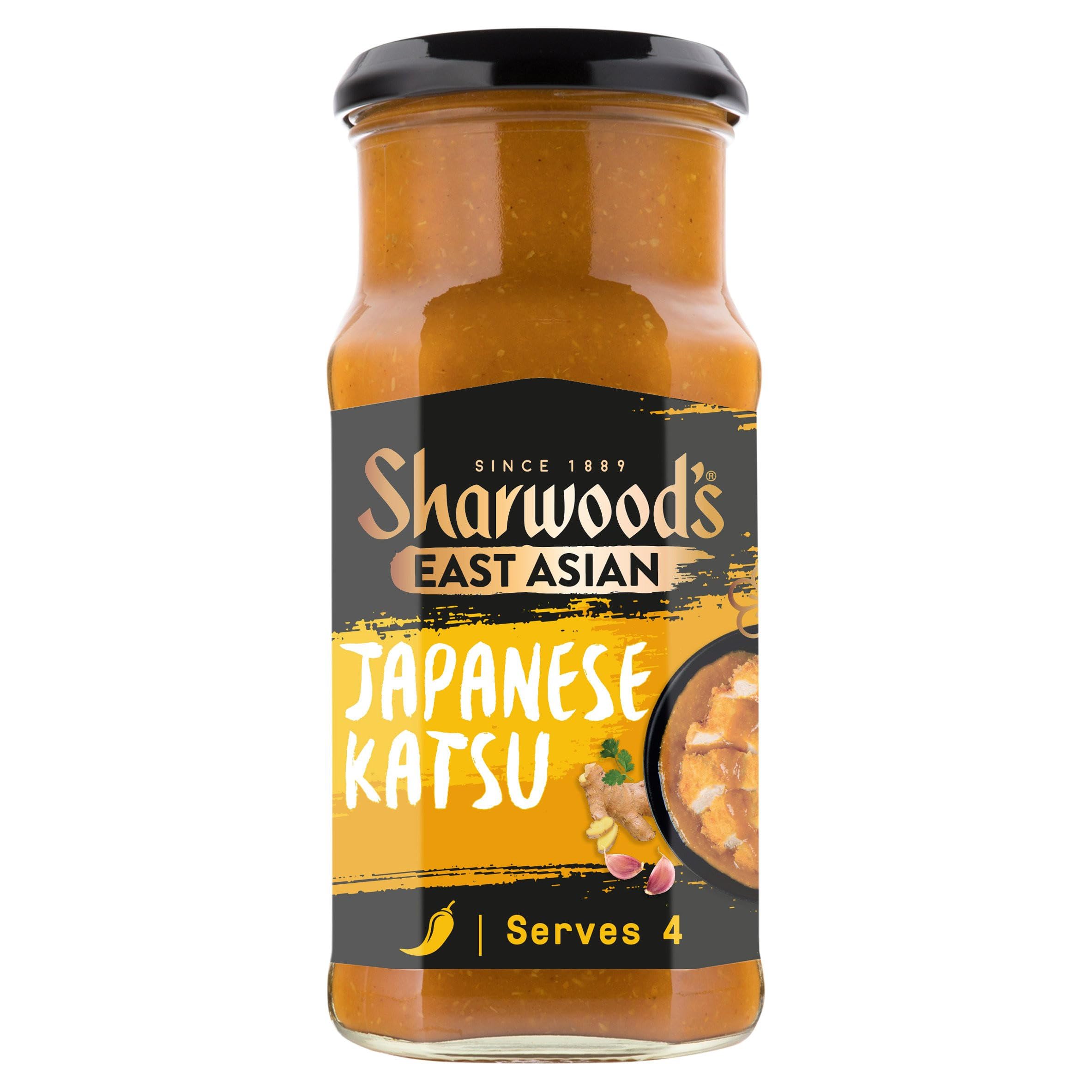 Sharwood's Japanese Katsu Curry Sauce - Coconut, Apple & Soya Fusion, Mild, 415g Jar 1
