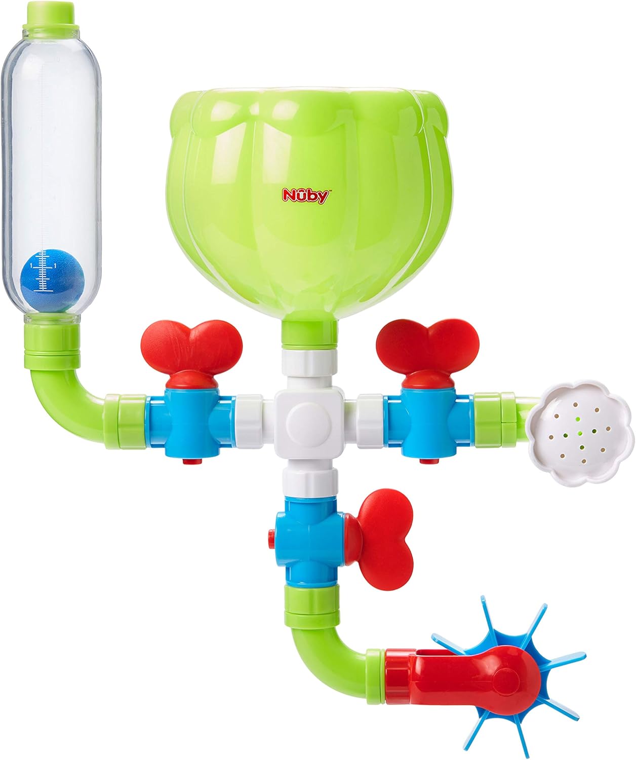 Nuby Wacky Water Works Pipes Bath Toy - Educational Bath Playset for 3 Years and Over 1