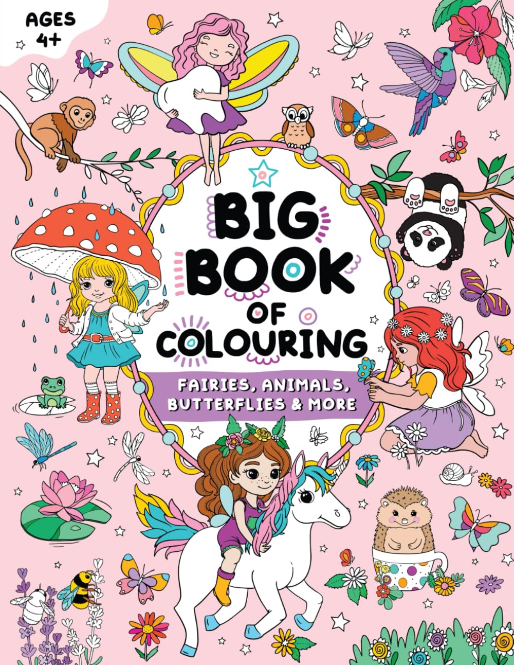 FairyWren Publishing Big Book of Colouring for Girls - 50 Illustrations | Ages 4+ | Paperback 1