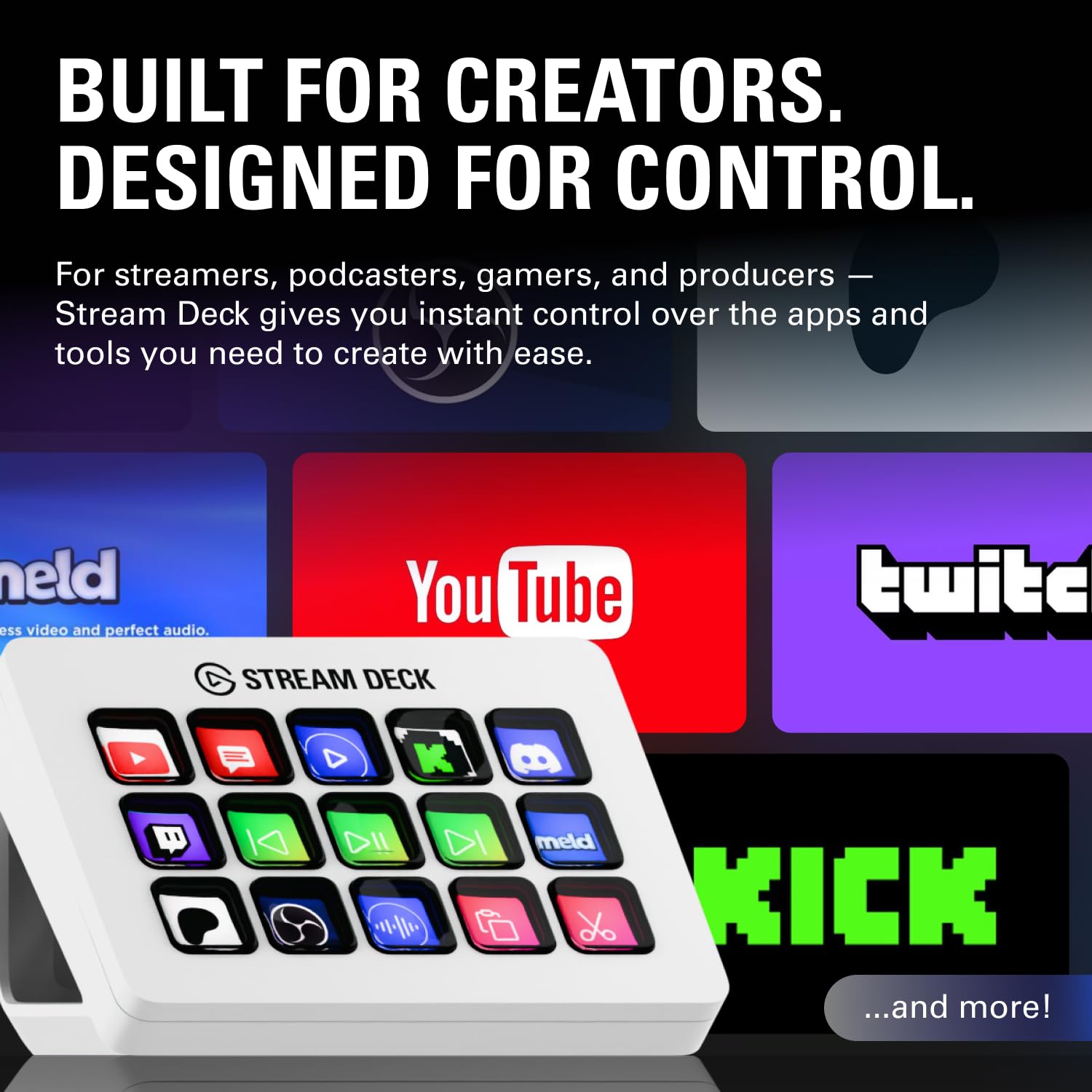 Elgato Stream Deck MK.2 Studio Controller - 15 Macro Keys | White