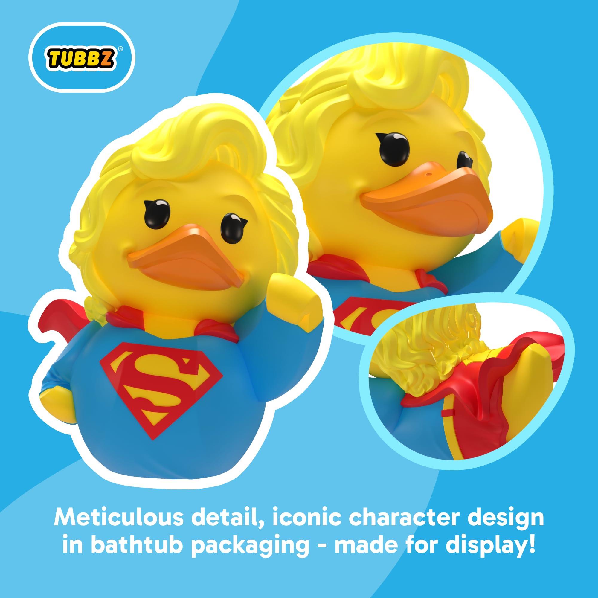 TUBBZ DC Comics Supergirl Cosplaying Rubber Duck Collectible Figure | 9cm Tall 2