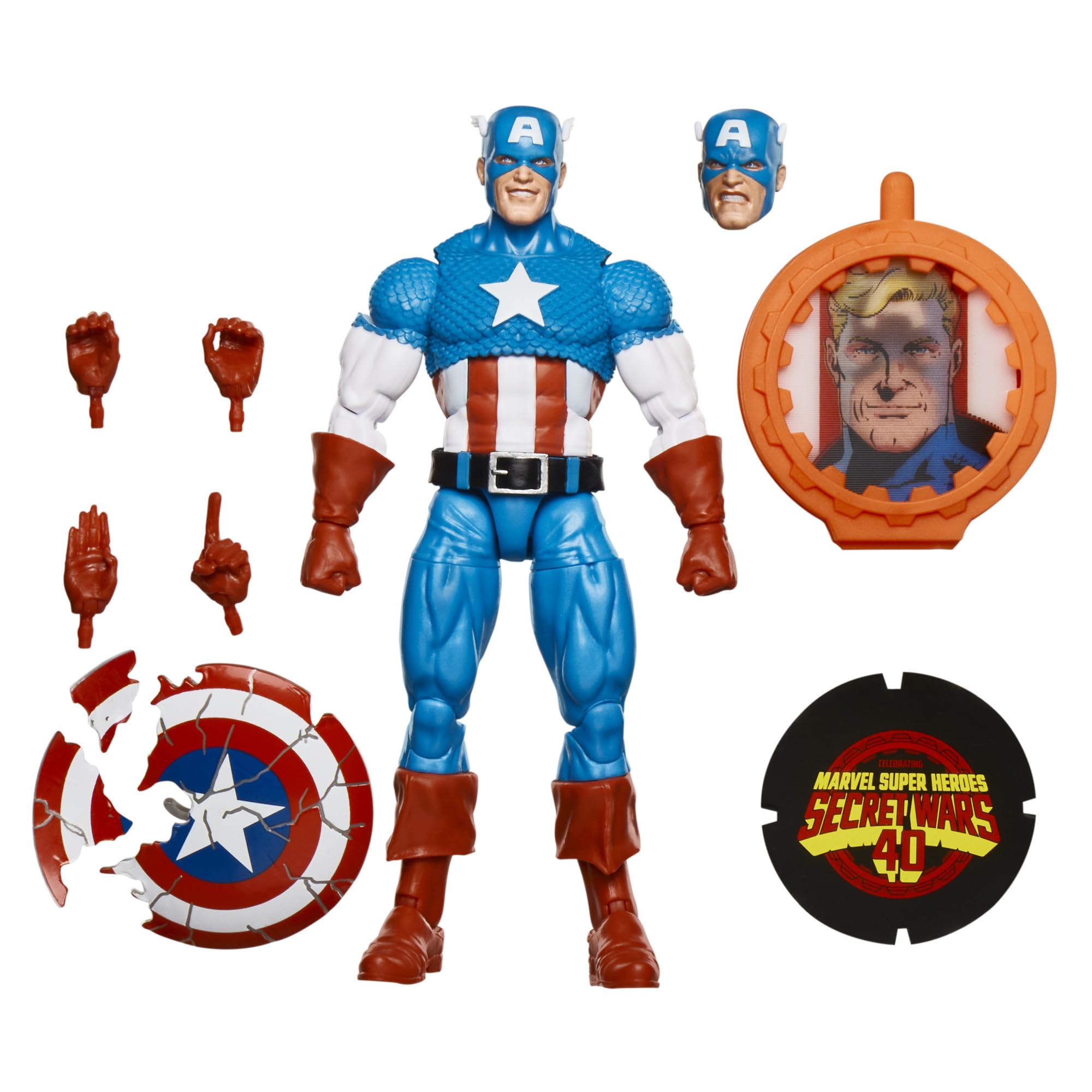 Marvel Legends Series Captain America Action Figure - Inspired by 1980s Secret Wars Comic, 6 Inch Collectible with Retro Packaging 1