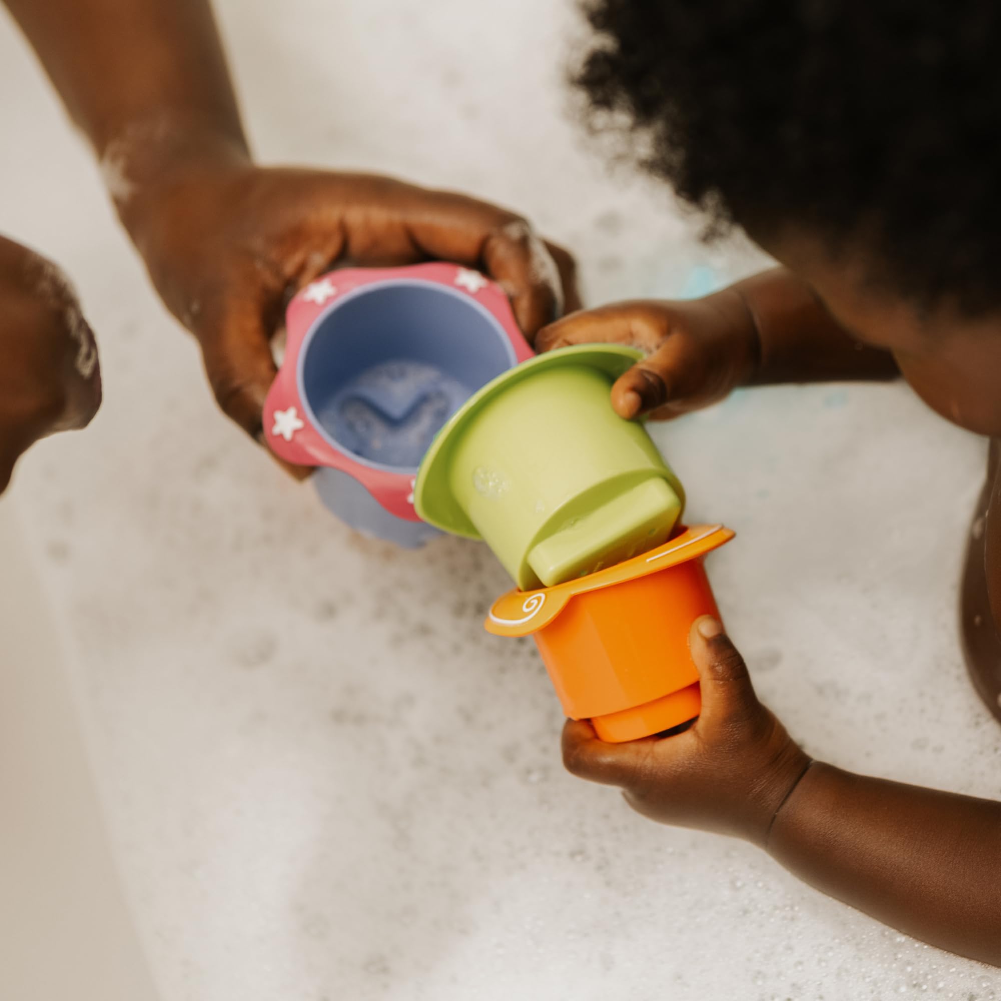 Nuby Splish Splash Stacking Cups - Water Play & Educational Bath Toy 9