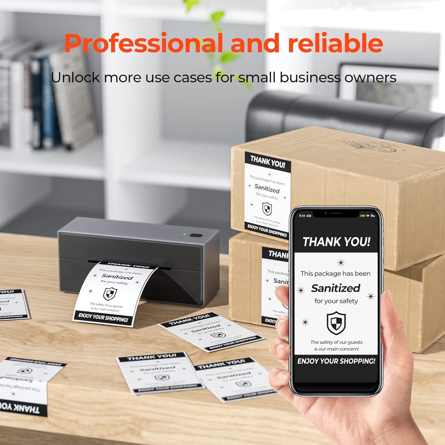 MUNBYN 4x6 Direct Thermal Shipping Labels | 220 Labels/Roll | Compatible with DYMO LabelWriter 4XL 7
