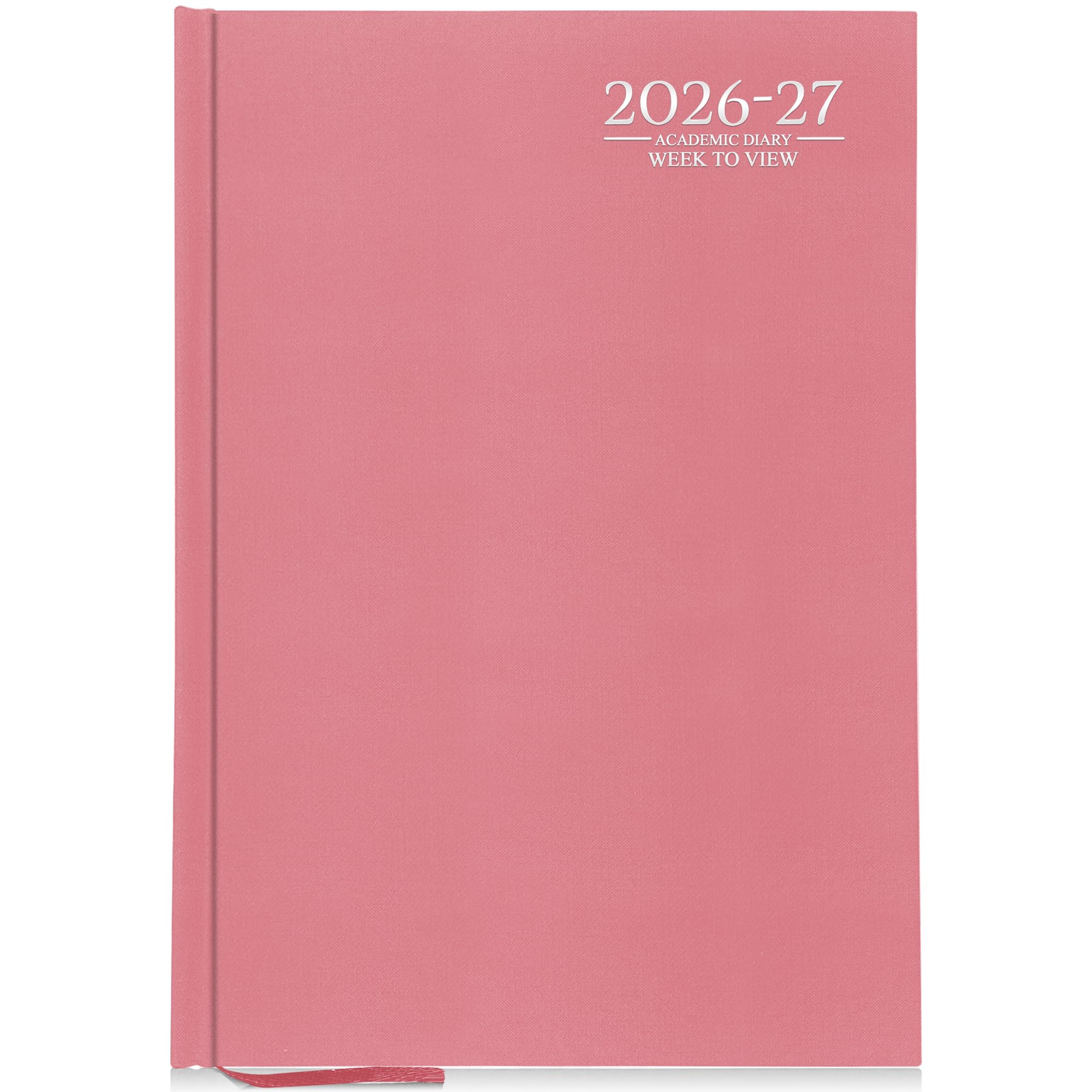 G4GADGET 2026-2027 Academic Diary - A4 Week To View Pink Hardback | August 2026 to July 2027