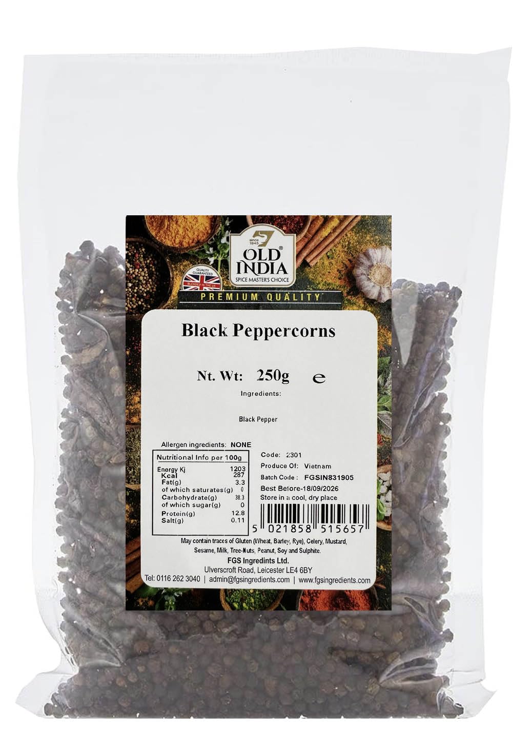 Old India Black Peppercorns - 100% Natural | 250g Pack | Additive & GMO Free 1