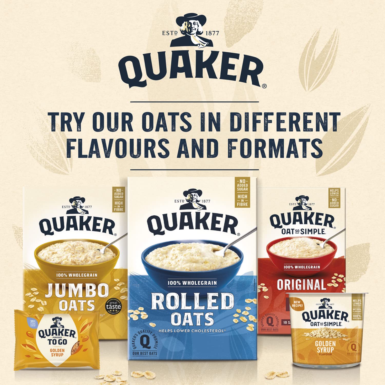 Quaker Oat So Simple Original Porridge Pots - 45g Pots, Pack of 8 | Wholegrain Oats 3