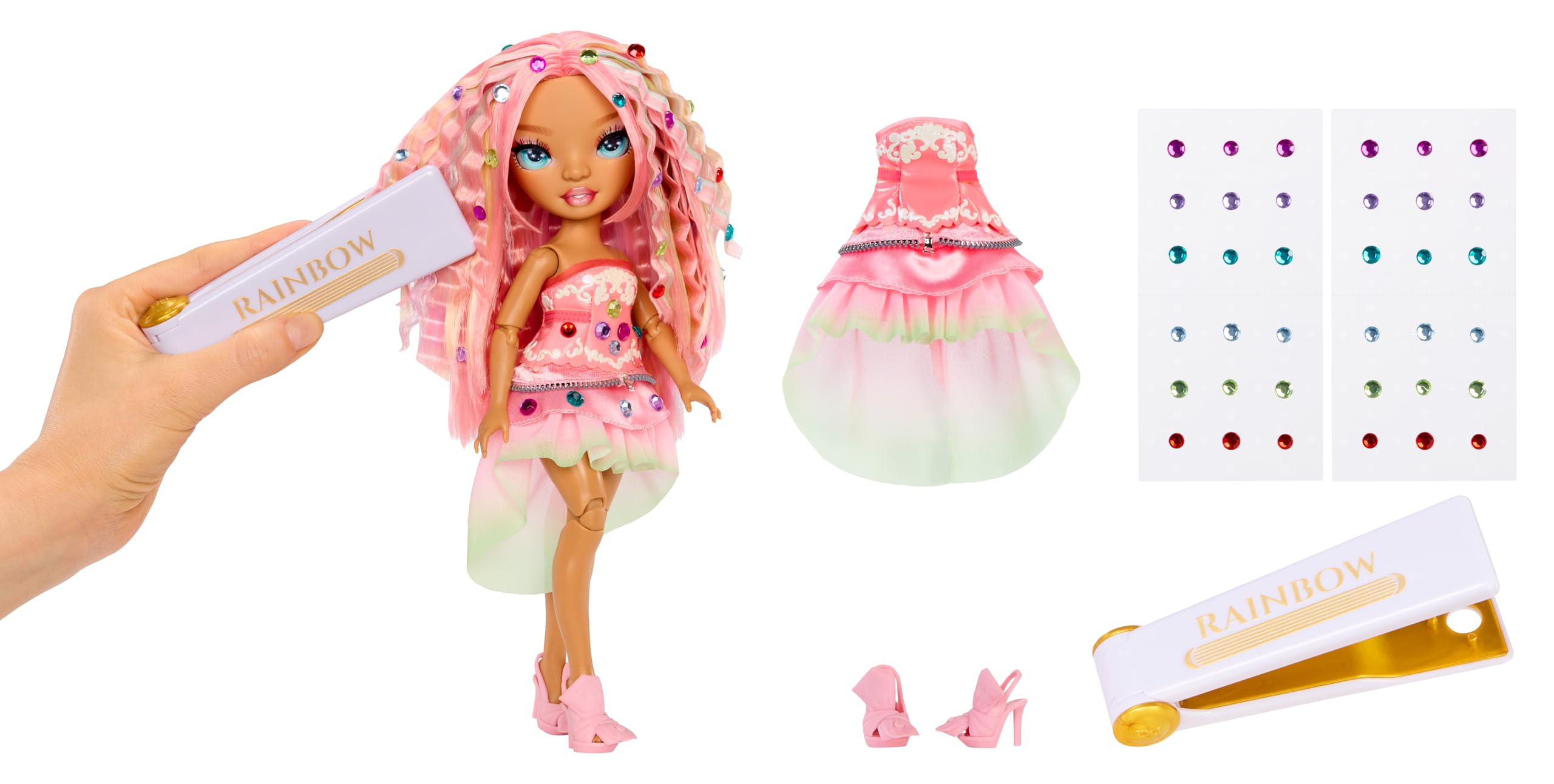 Rainbow High Adeline Rose Be Dazzling Doll - 28cm Fully Articulated Fashion Doll with Bedazzling Tool 2