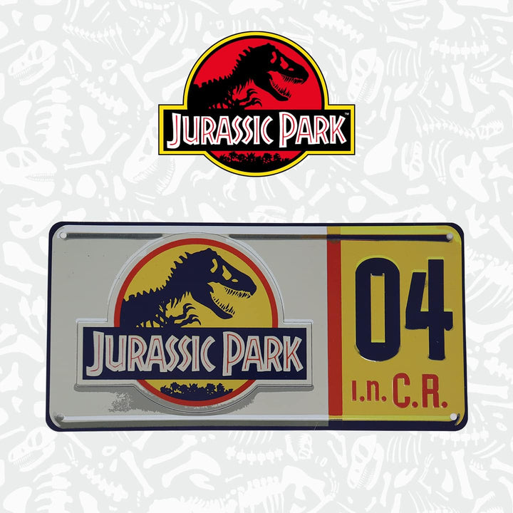 Jurassic Park Replica Numberplate - Officially Licensed Collectible for Ages 6+