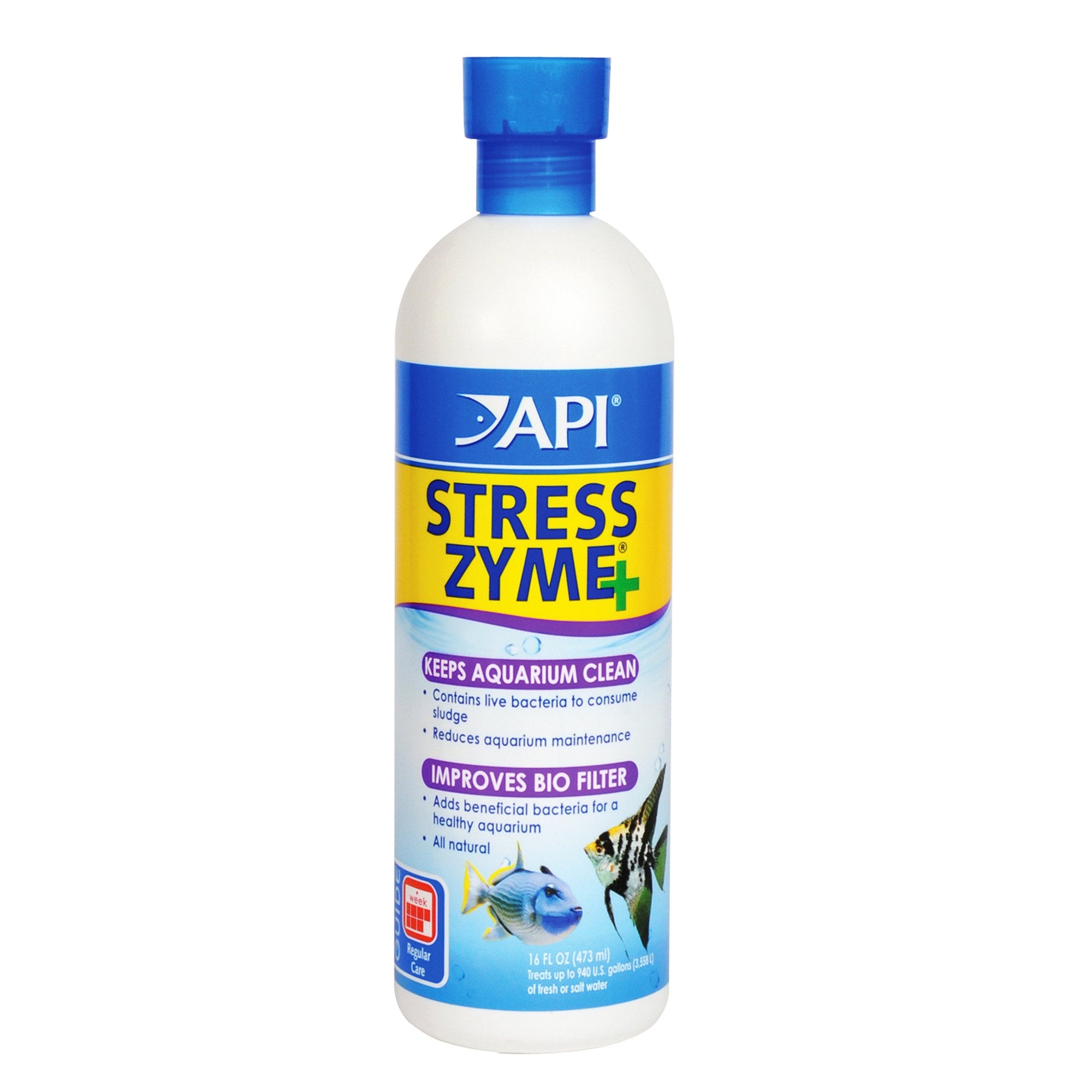 API STRESS ZYME Aquarium Cleaning Solution - Consumes Sludge | 473 ml Liquid 1