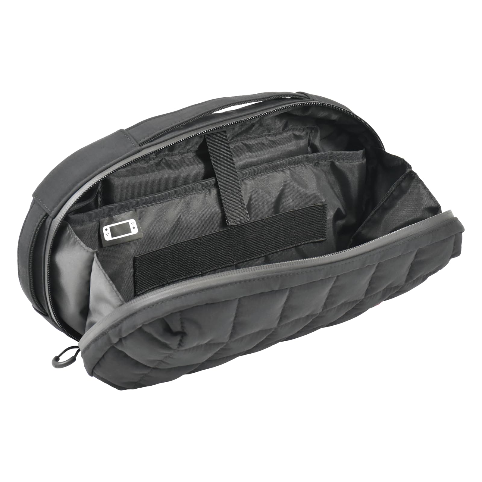 HORI Puff Pouch - Mid-Size Carrying Pouch for Nintendo Switch 2 | Black | Polyester 2