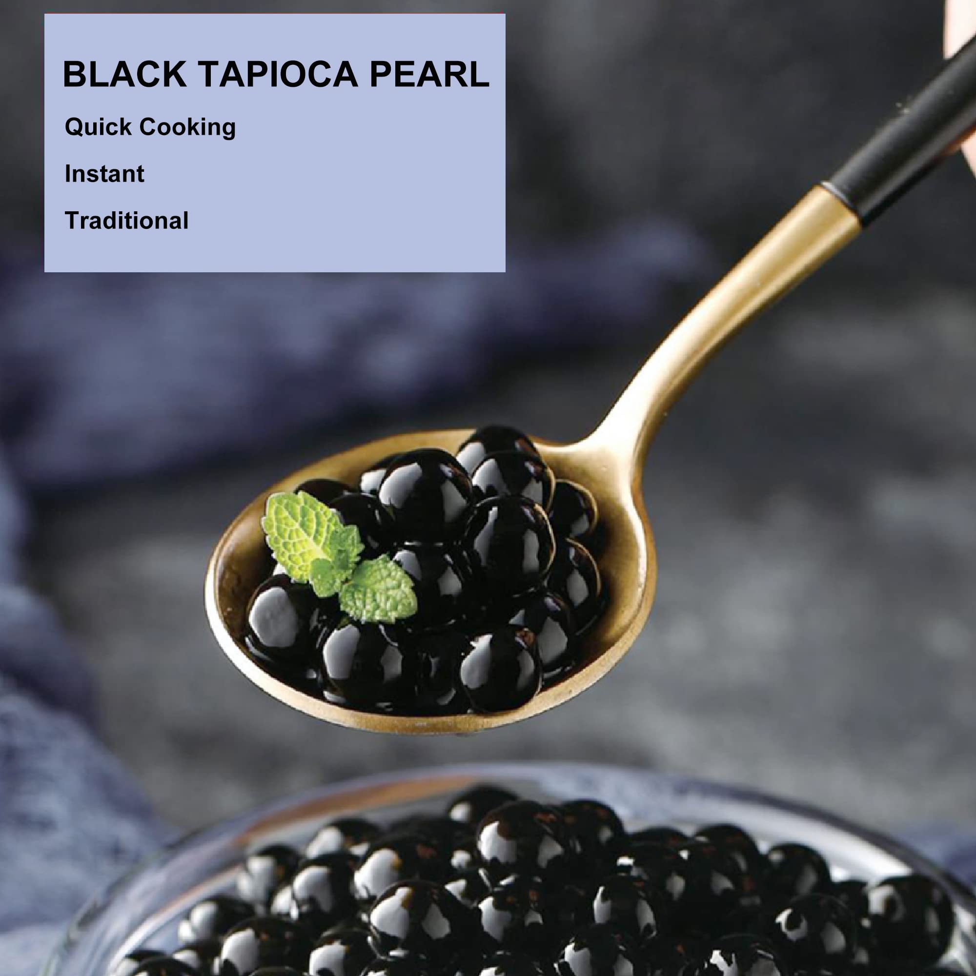 Wu FuYuan Black Tapioca Pearls 1kg - Bubble Tea Boba Pearls 9
