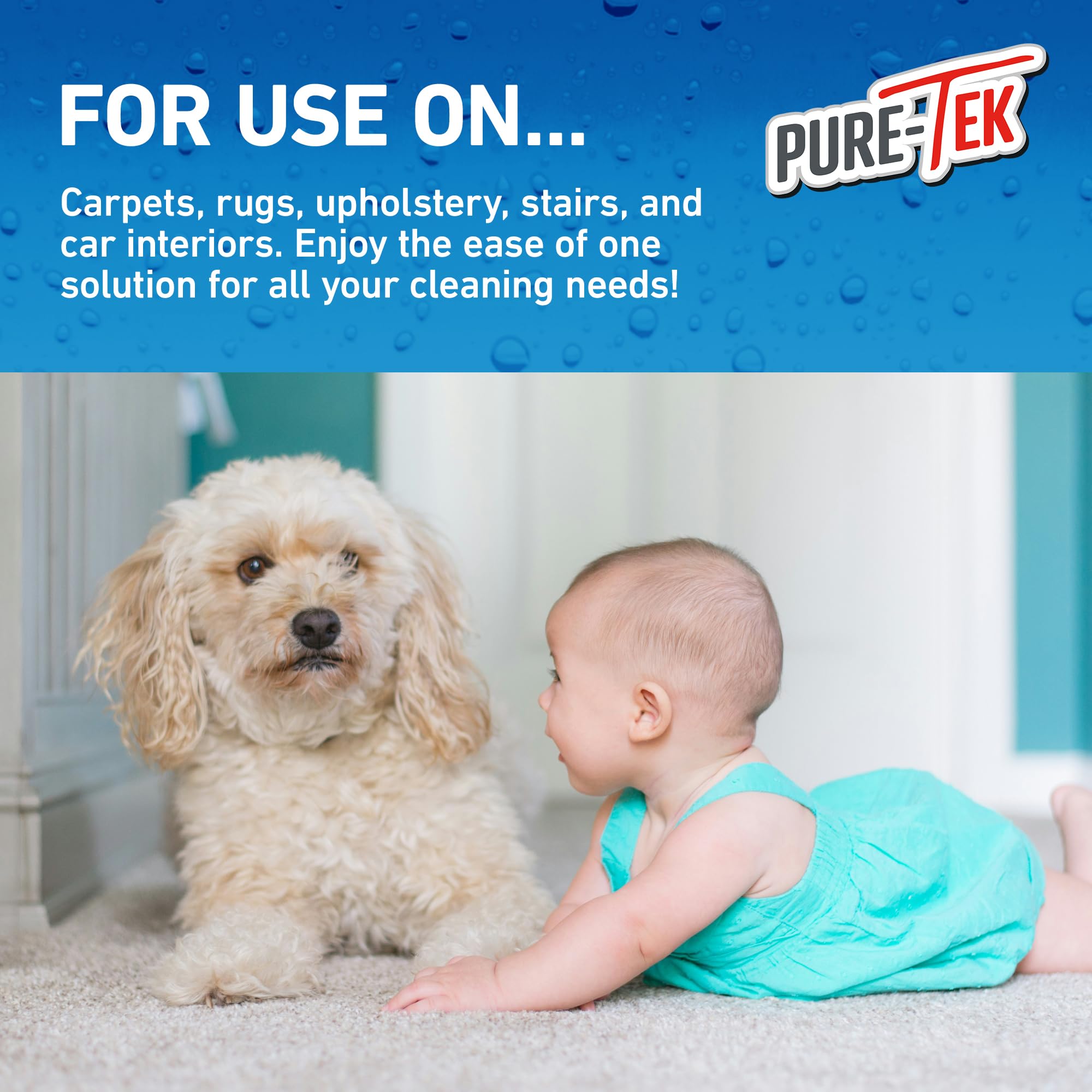 PURE-TEK Carpet Machine Detergent Shampoo - Concentrated Liquid for Deep Cleaning | 1L