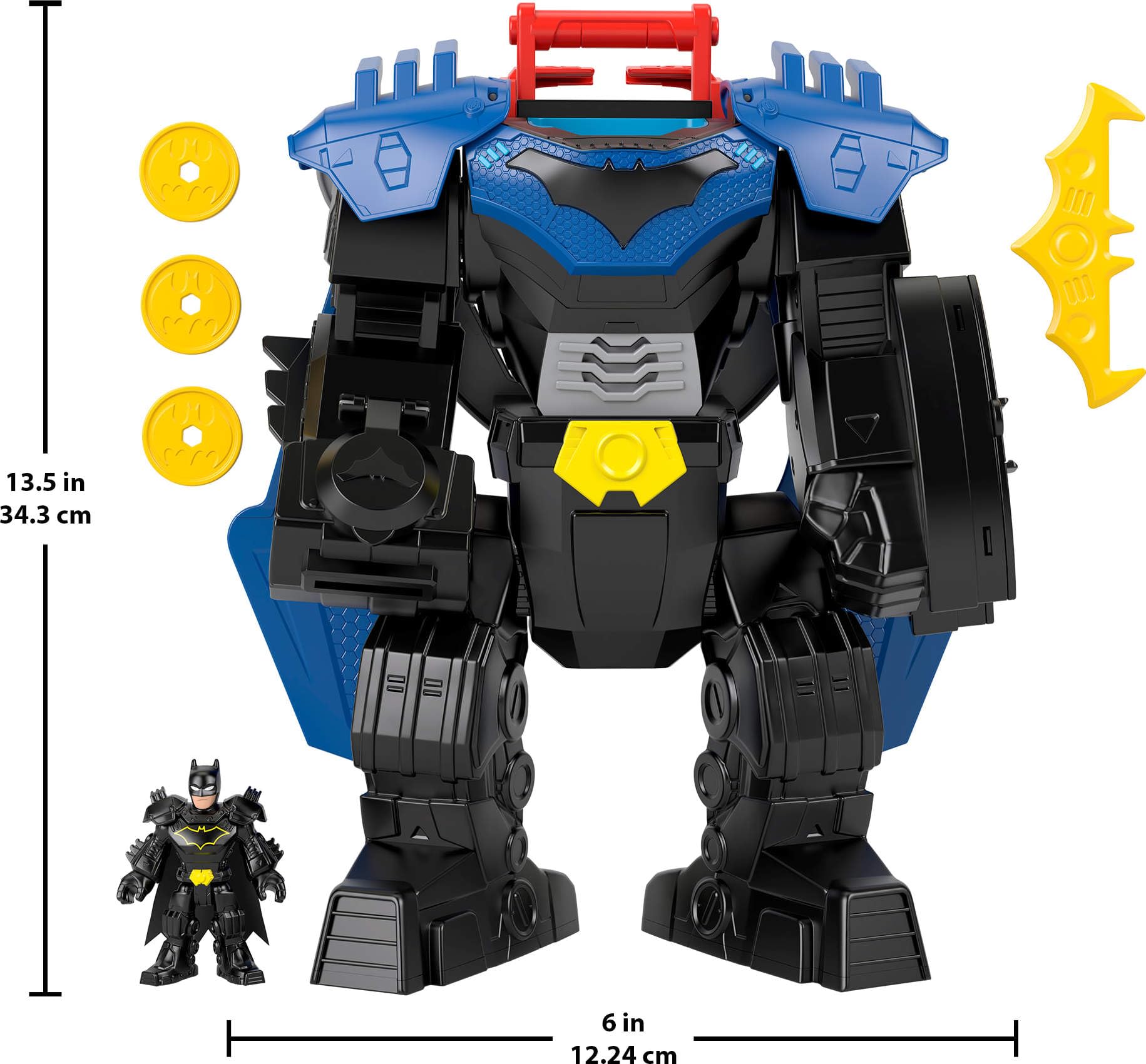 Fisher-Price Imaginext DC Super Friends Batman Flight Mech with Lights & Sounds - Action Figure Playset for Kids 3+ 5