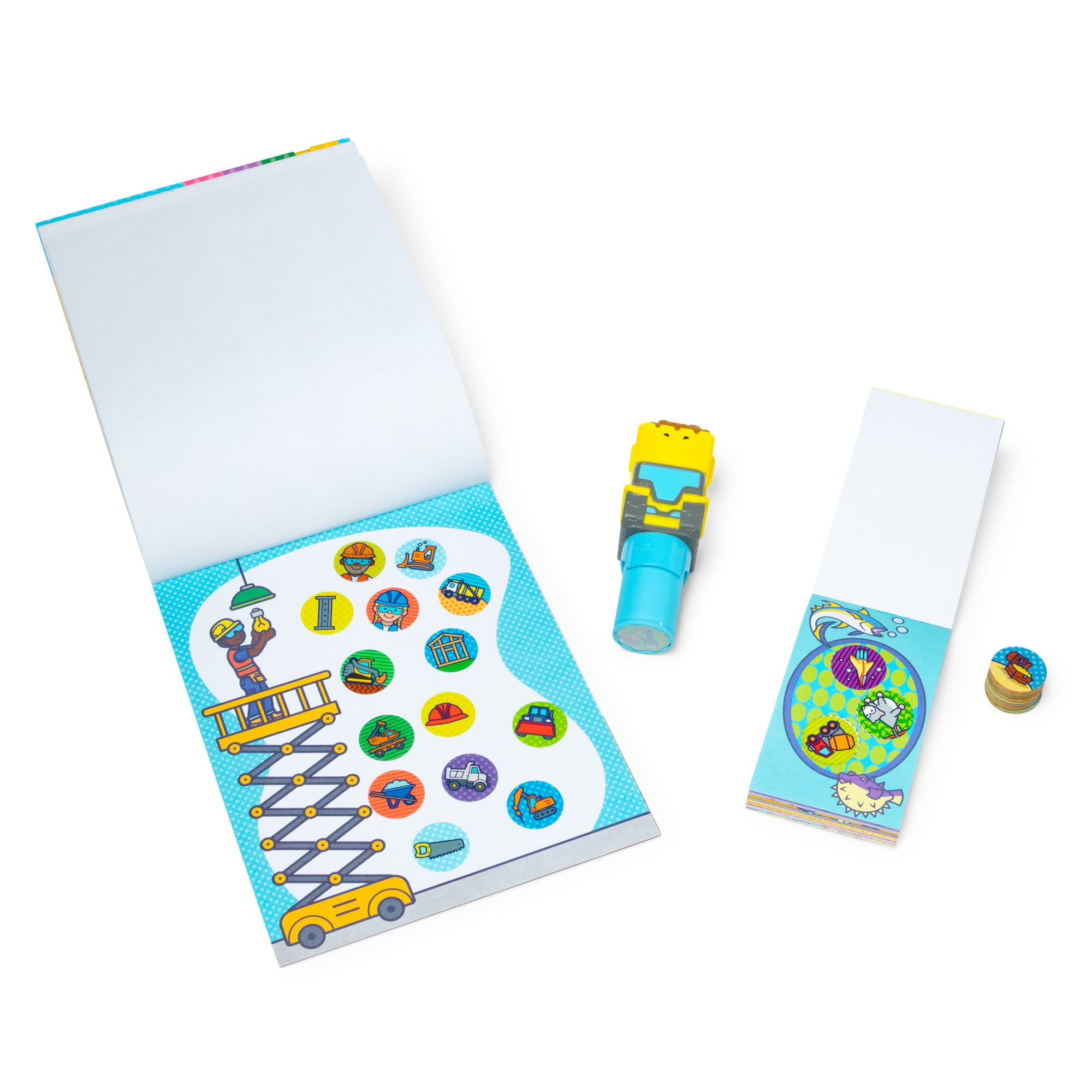 Melissa & Doug Sticker Wow Bulldozer Bundle: Stamper, 500 Stickers, 2 Activity Pads 4