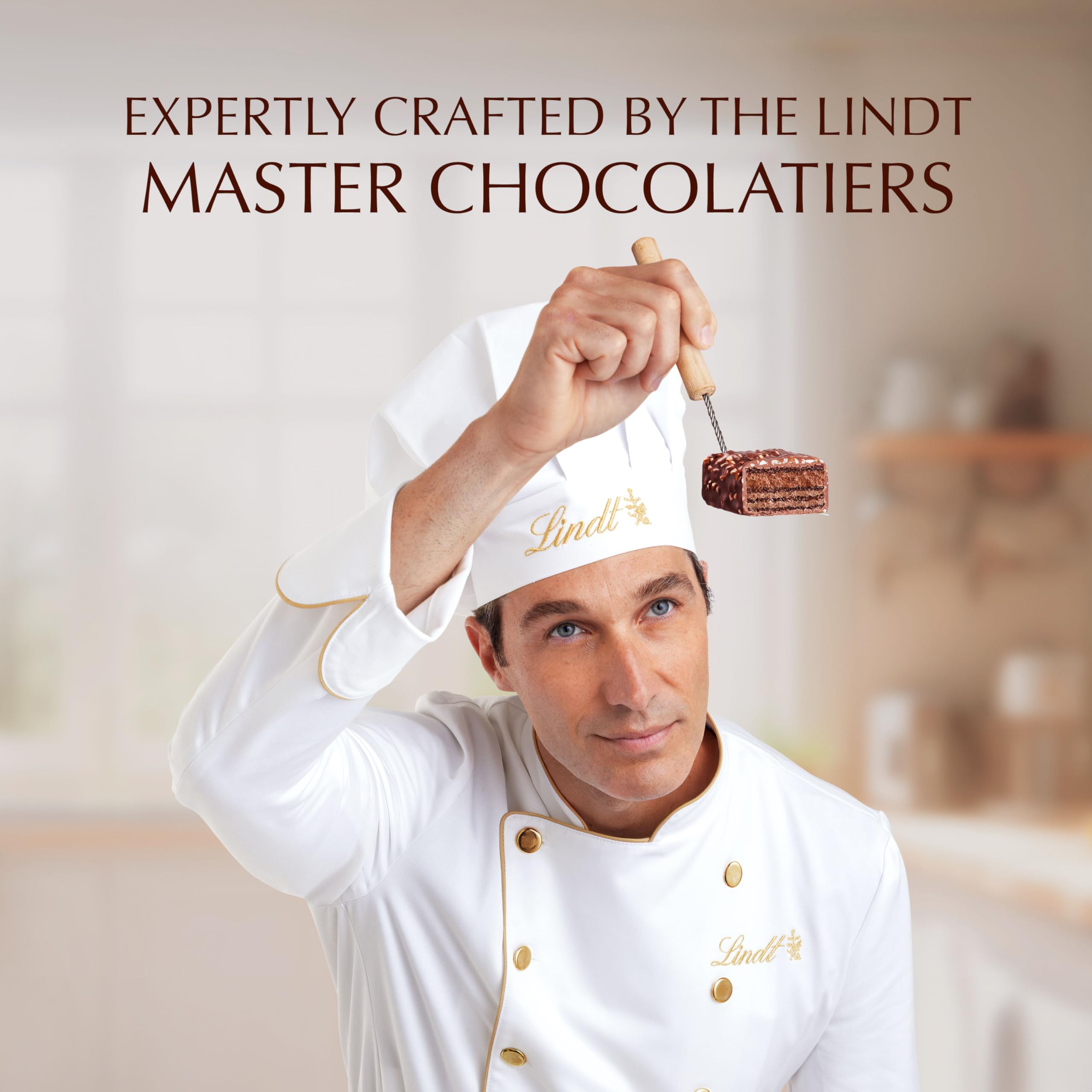 Lindt Choco Wafers Assorted Flavours - Milk, Dark & Hazelnut Chocolate Covered Wafers 135g 7