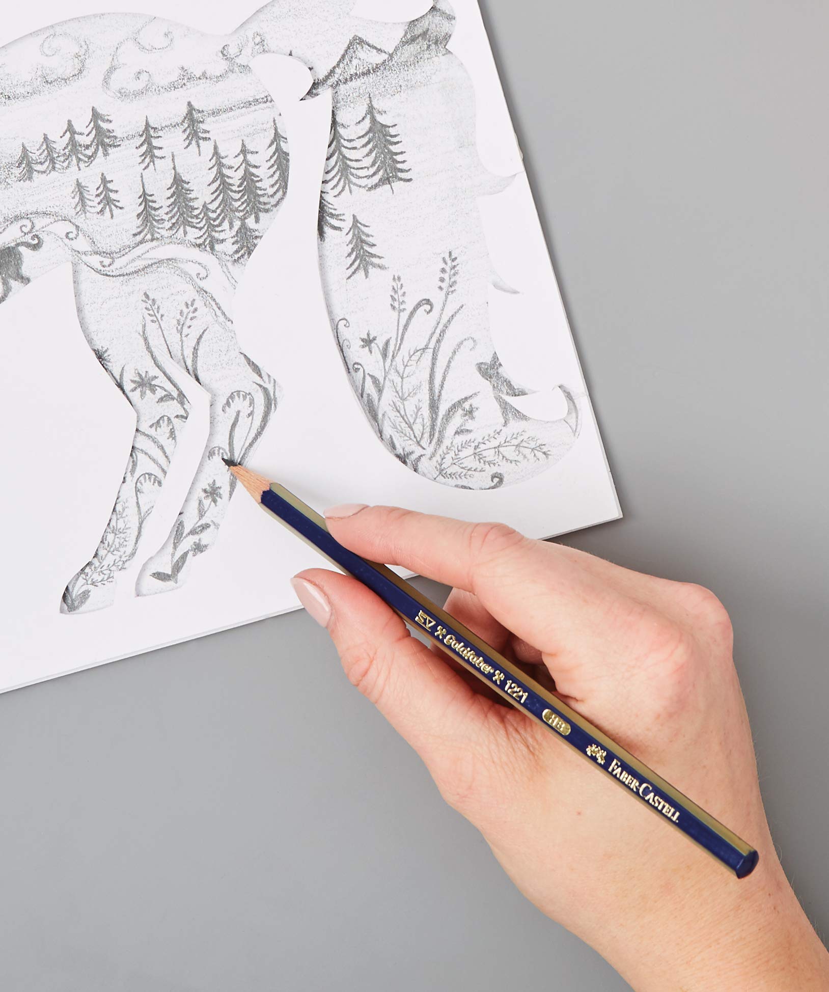 Faber-Castell Goldfaber 1221 Graphite Pencil - 4B Hardness | Smudge-Proof | Includes Sketch Pad 2