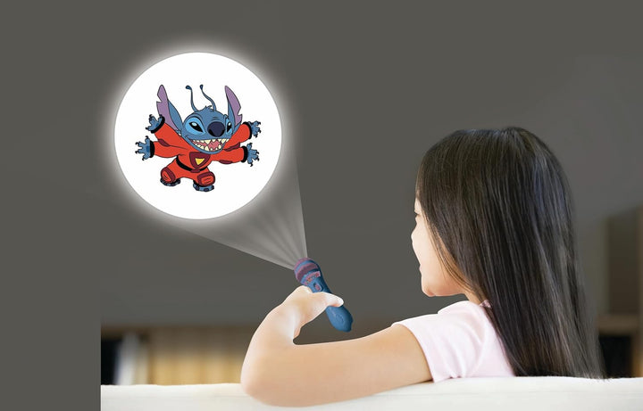 LEXIBOOK LTC050D Disney Stitch, Torch Light and Projector with 3 Discs, 24 Image - LEXIBOOK (Toy, Educational)