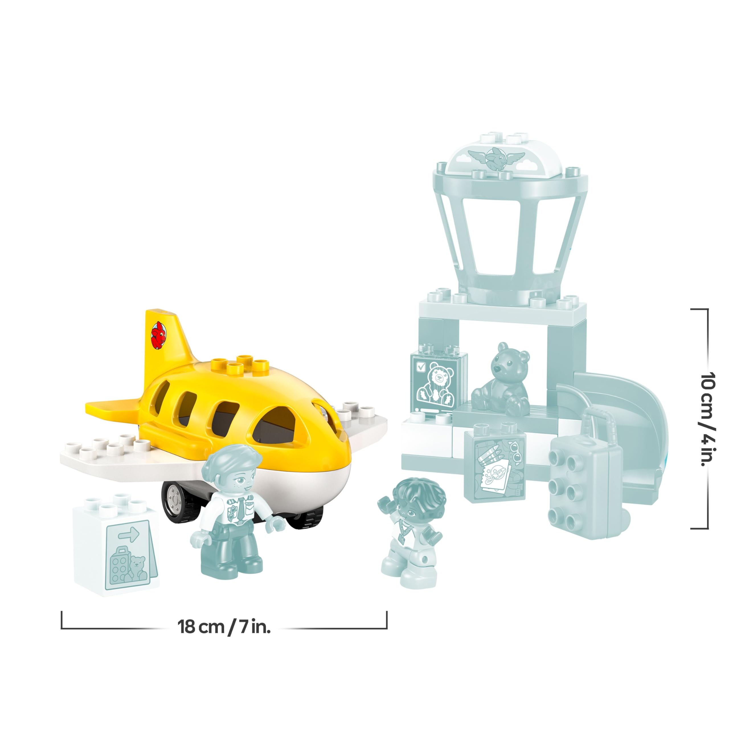 LEGO DUPLO First Time at the Airport 10443 Building Set | Ages 2+ | Educational Motor Skills Toy 8