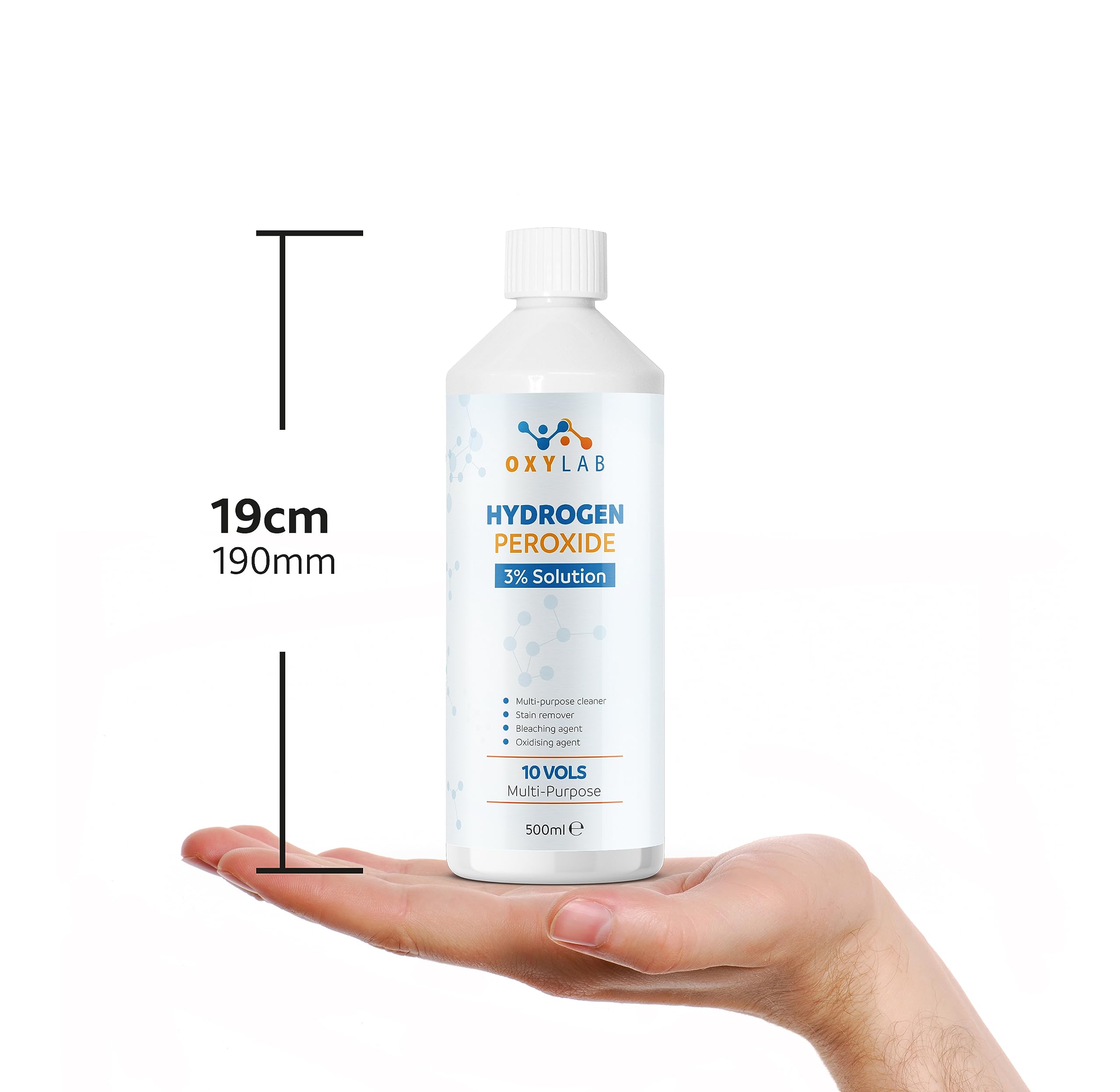 OxyLAB Hydrogen Peroxide 3% Solution - 500ml Multi-Purpose Cleaner & Stain Remover 2