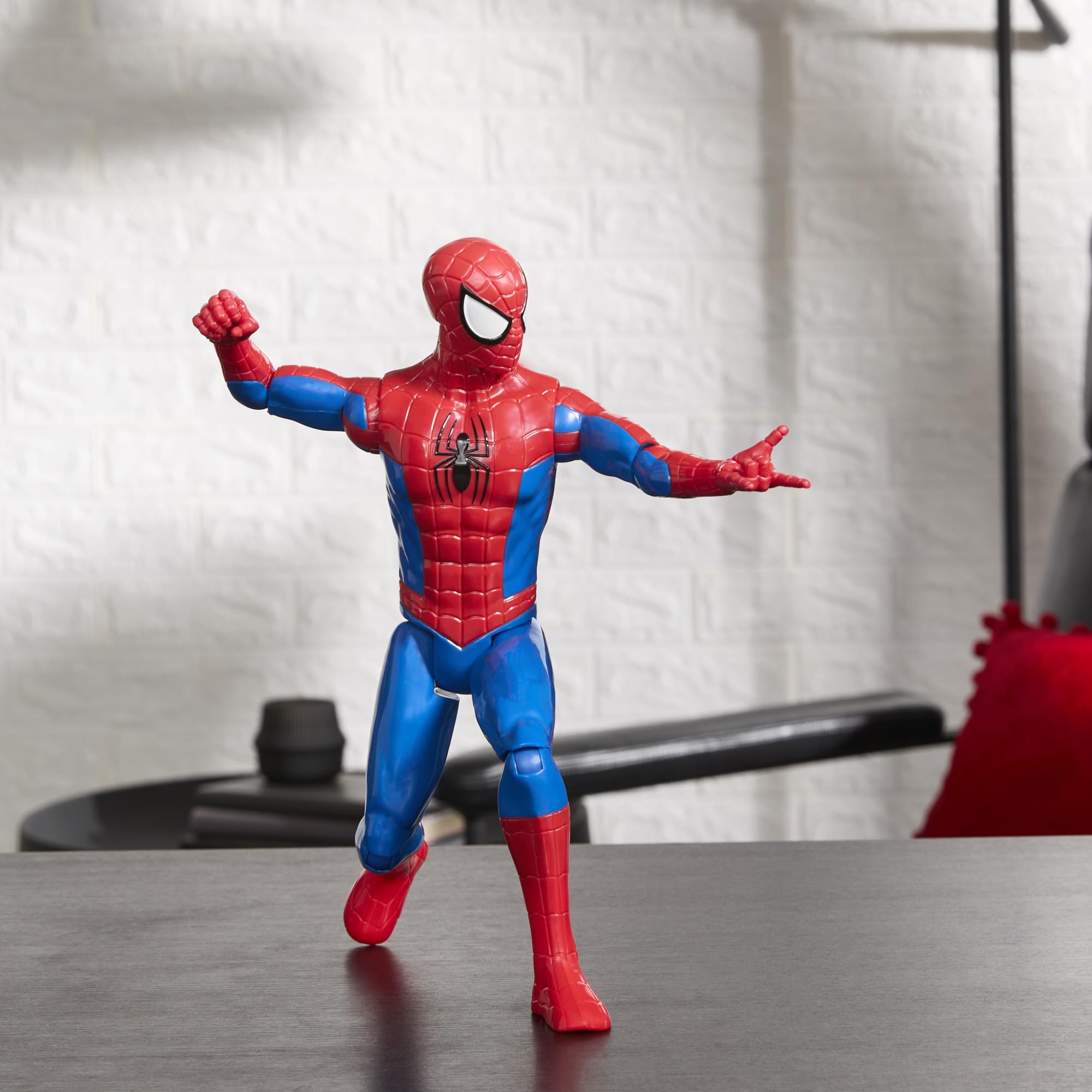 Marvel Titan Series Spider-Man Action Figure - 12-inch Scale | 11 Points of Articulation | Ages 4+ 9