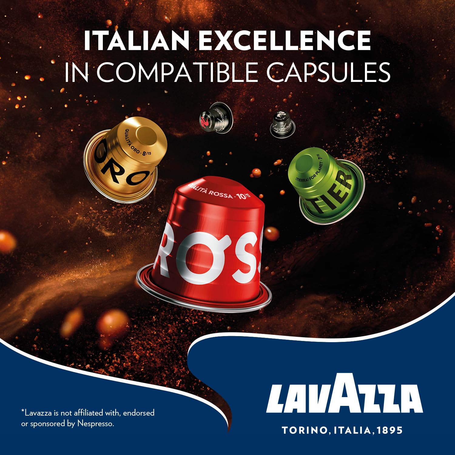 Lavazza Crema e Gusto Dolce Coffee Capsules - 30 Count Aluminium Pods | Intensity 10