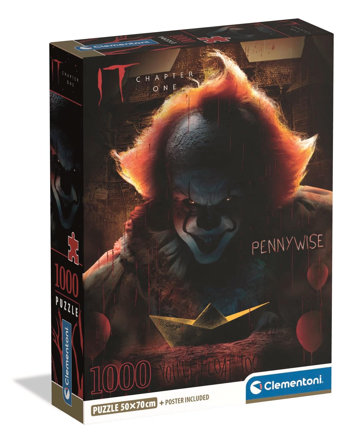 Clementoni Jigsaw Puzzle - IT Horror Movies Theme | 1000 Pieces | 70 x 50 cm